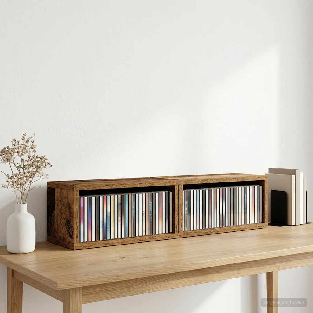 Rack De Rangement Pour Cd 4 Pc 40 X 17 X 17 Cm