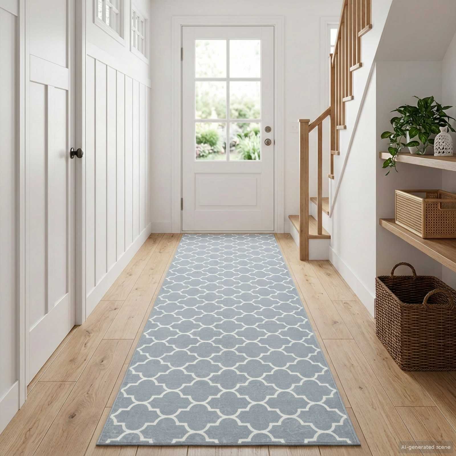 Coureur De Tapis Oriz 1150 Gsm Motif En Maille Noire
