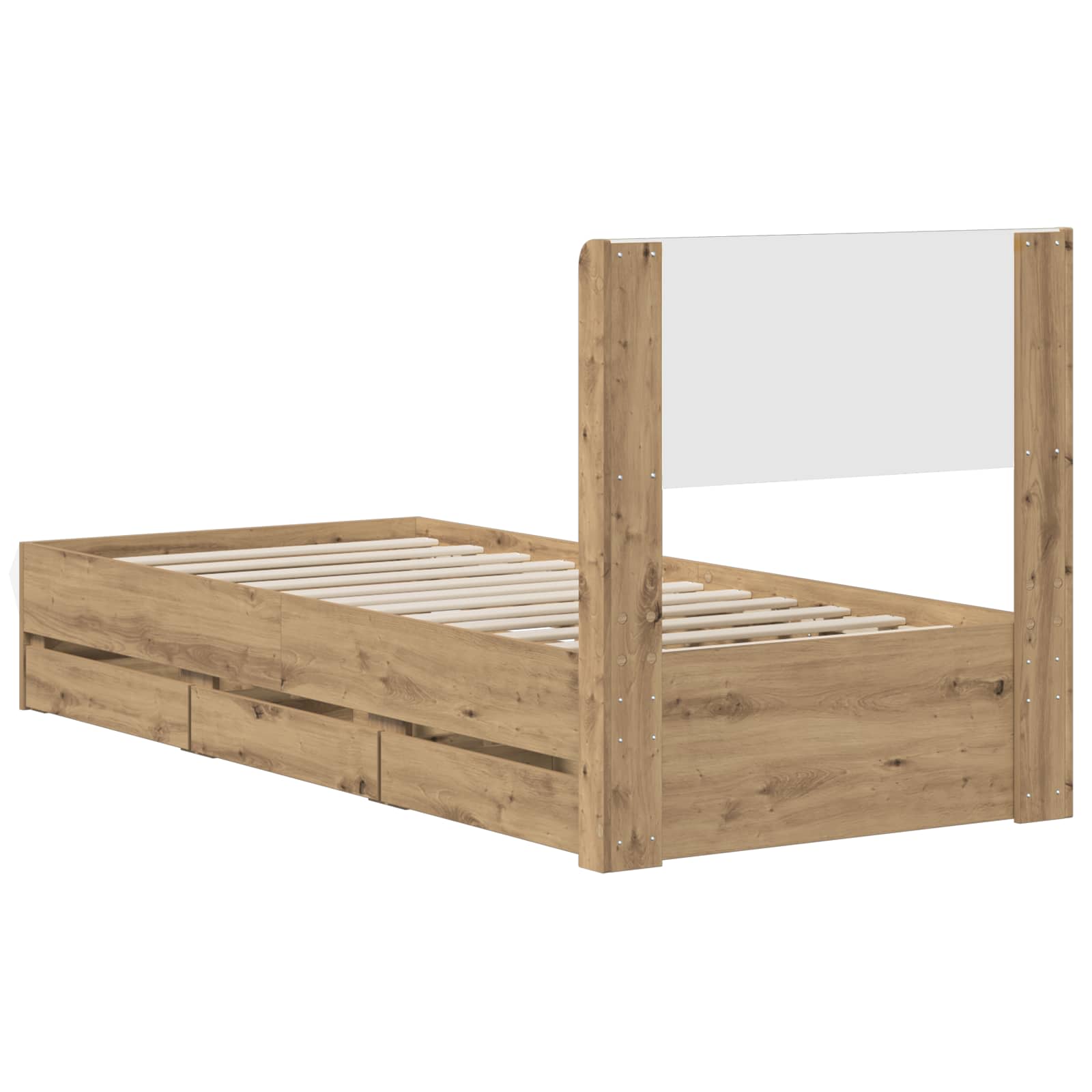 Cadre De Lit Avec Rangement Et Tête De Lit Artisan Oak