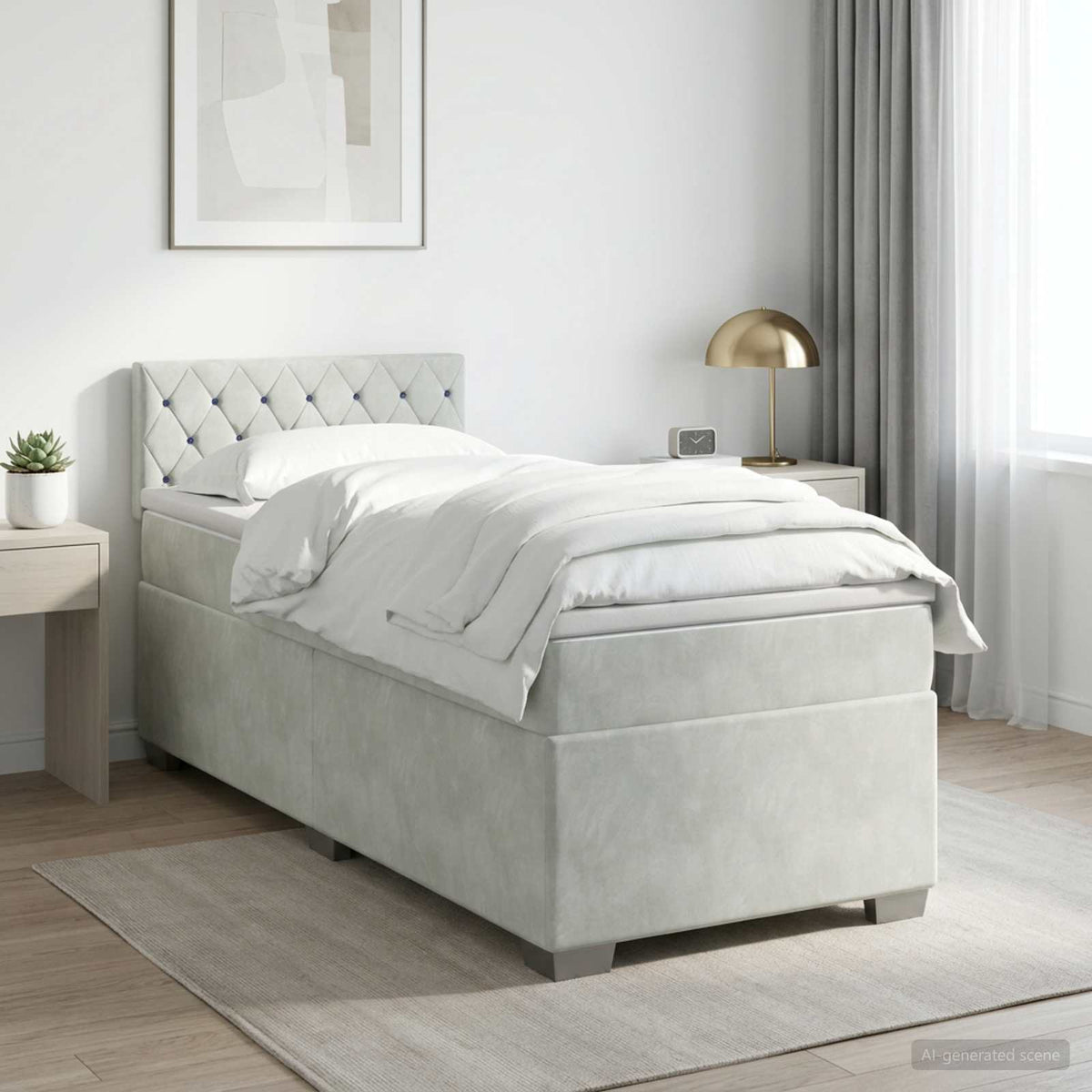 Sommier À Lattes De Lit Et Matelas Velours