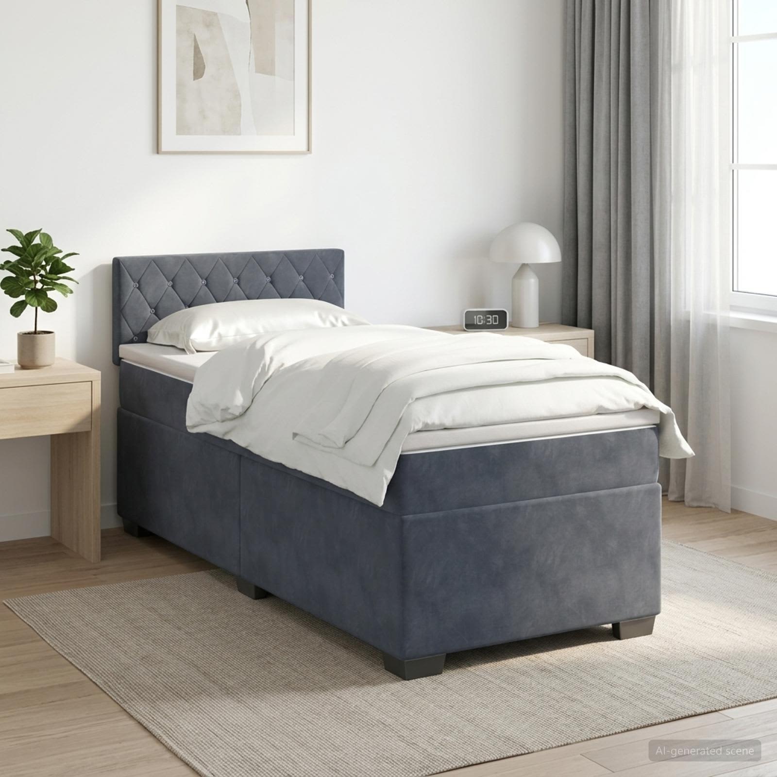 Sommier À Lattes De Lit Et Matelas Velours
