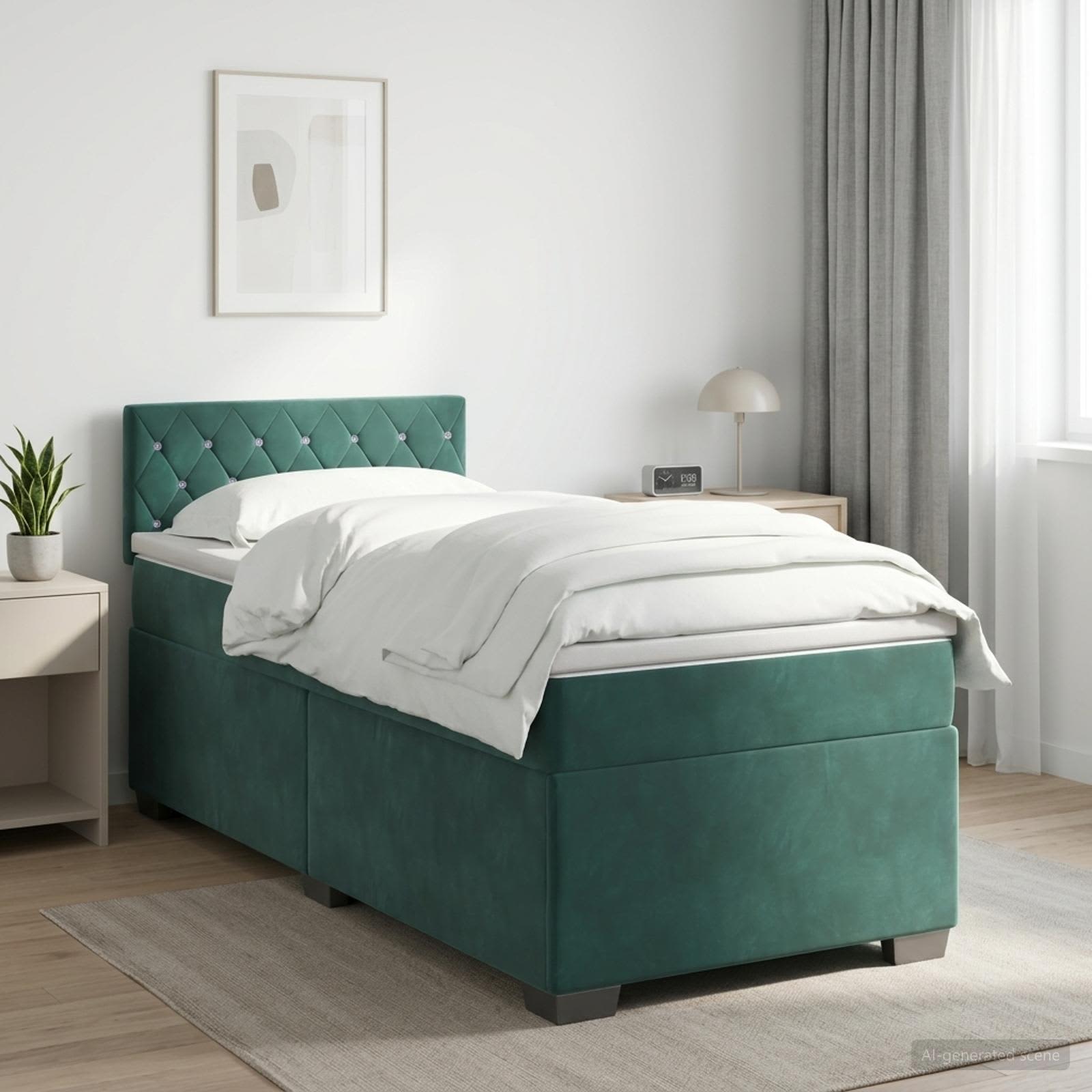 Sommier À Lattes De Lit Et Matelas Velours