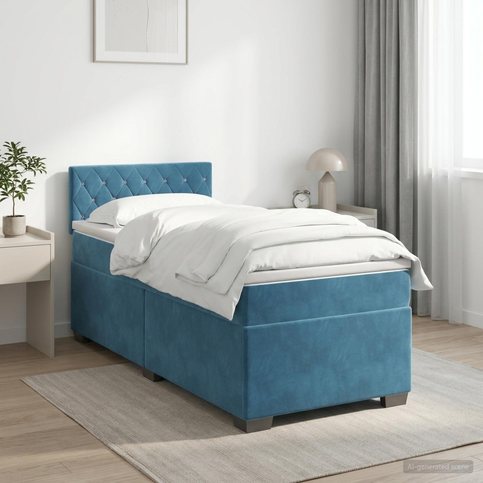 Sommier À Lattes De Lit Et Matelas Velours