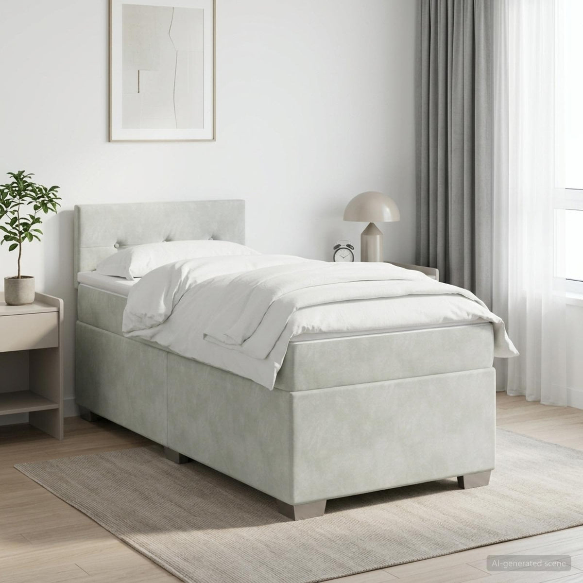 Sommier À Lattes De Lit Et Matelas Velours