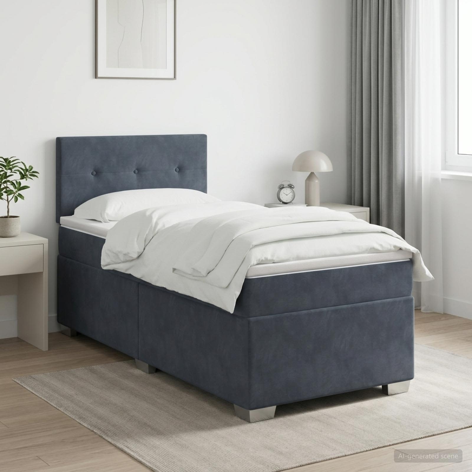 Sommier À Lattes De Lit Et Matelas Velours