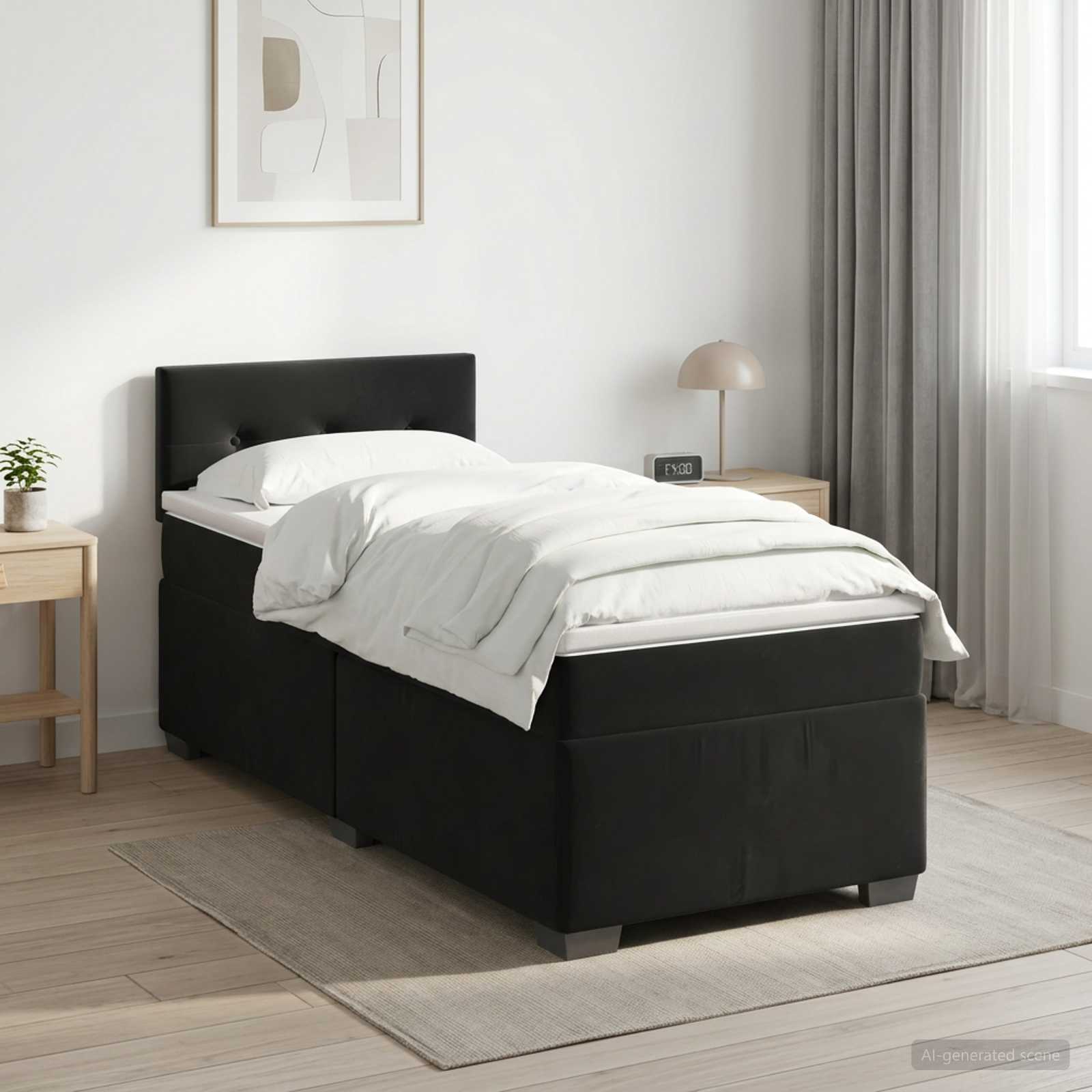 Sommier À Lattes De Lit Et Matelas Velours