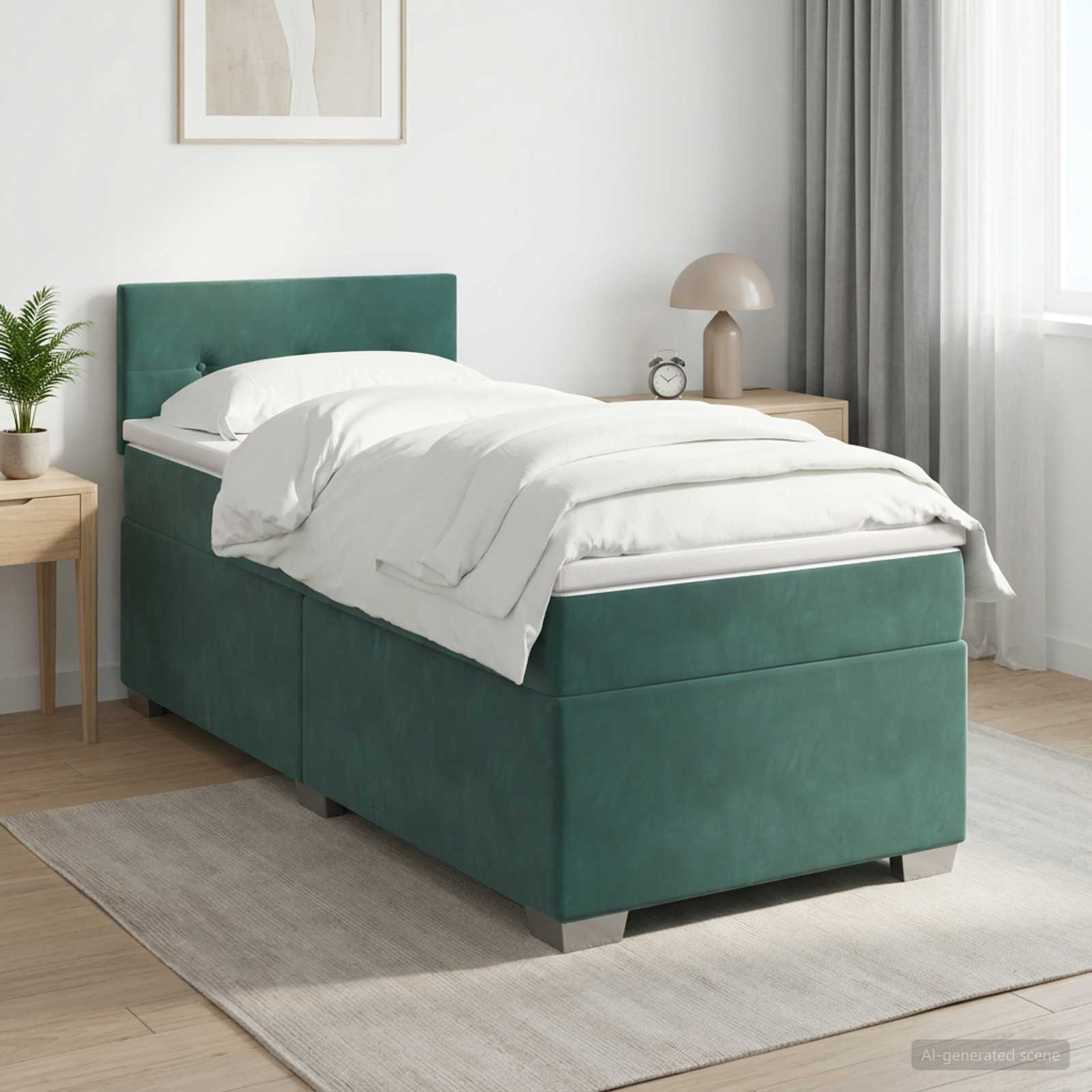 Sommier À Lattes De Lit Et Matelas Velours