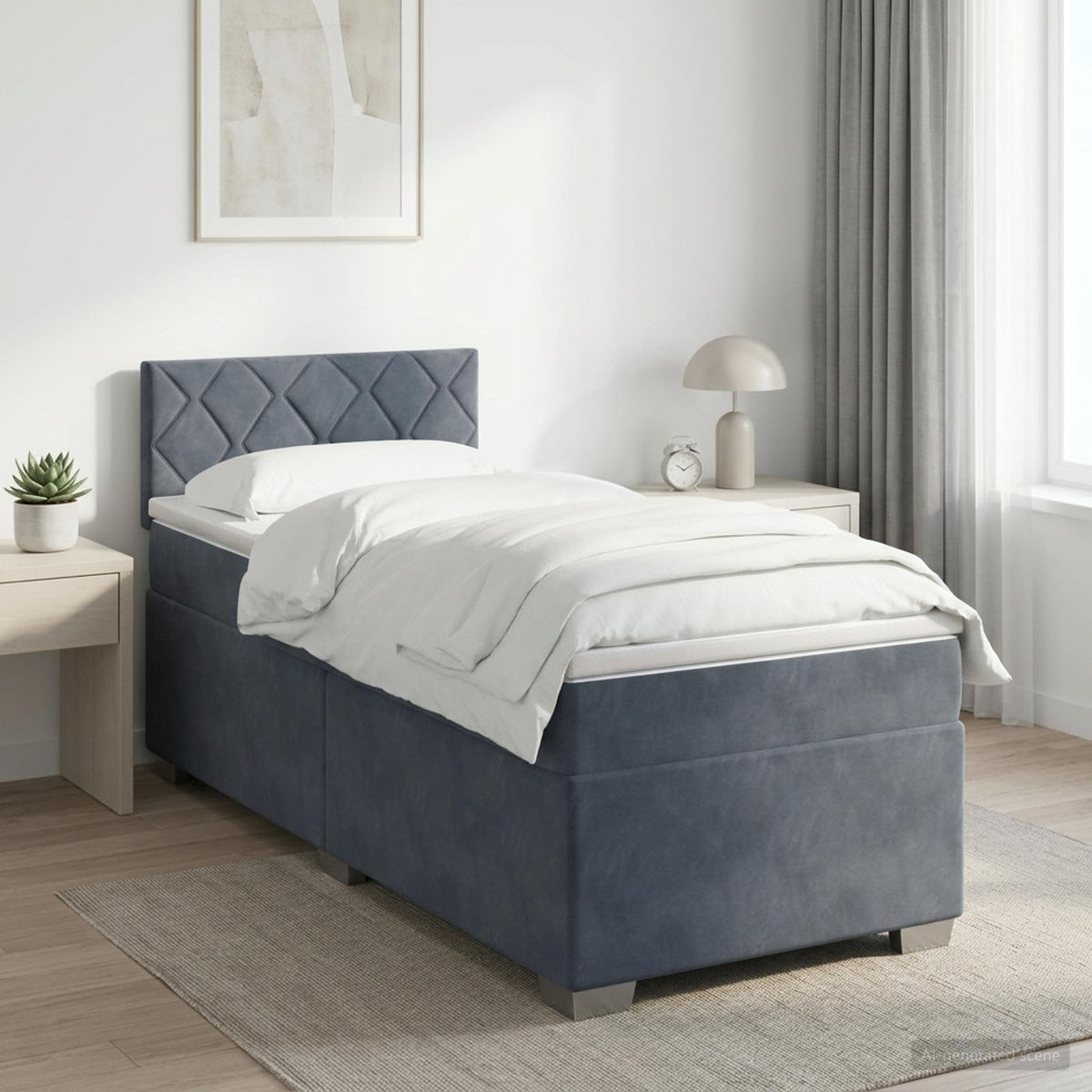 Sommier À Lattes De Lit Et Matelas Velours