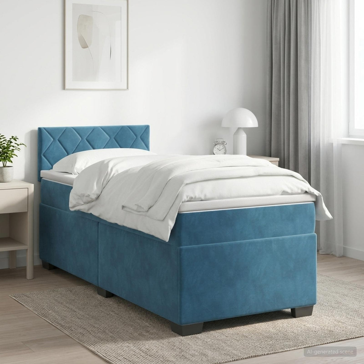 Sommier À Lattes De Lit Et Matelas Velours