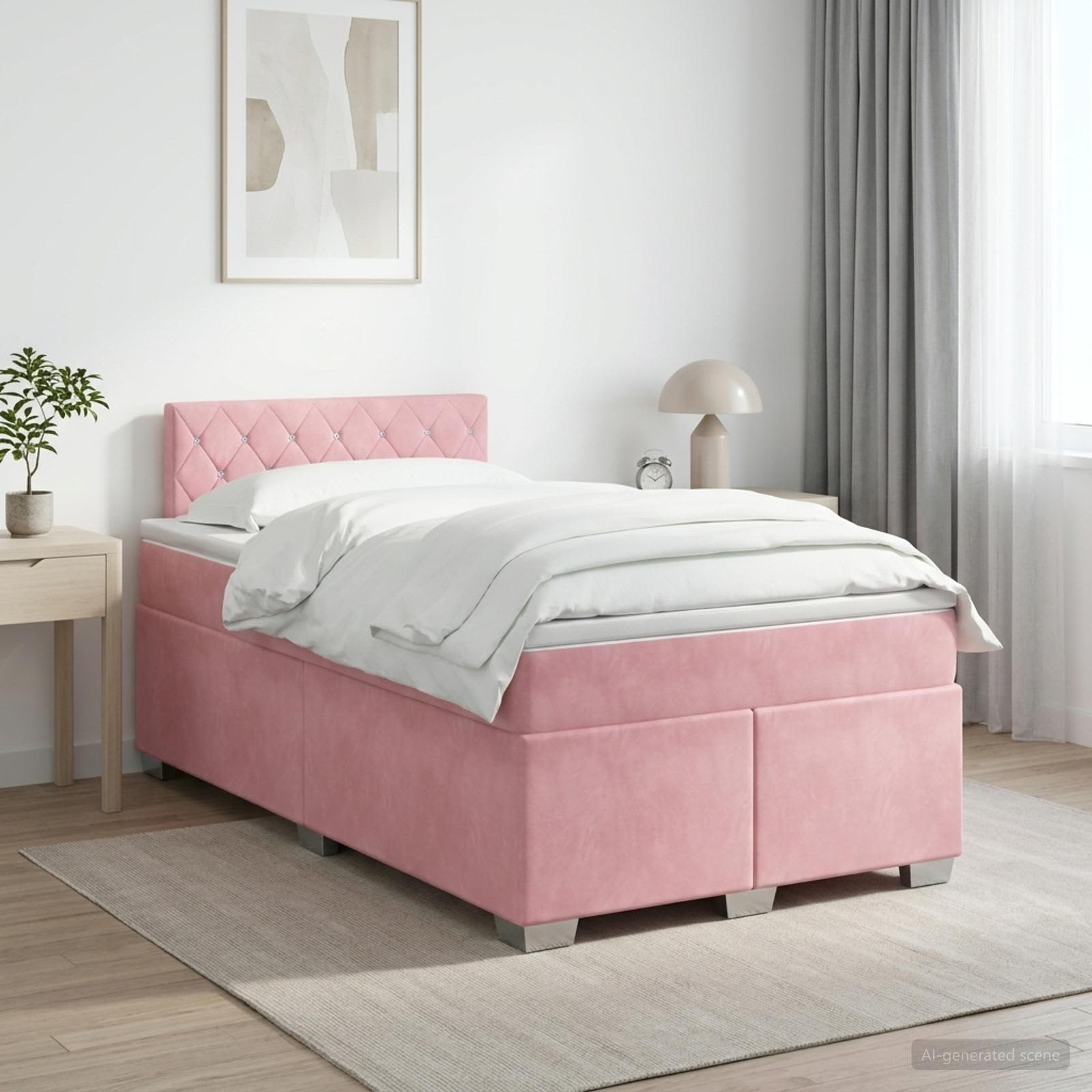 Sommier À Lattes De Lit Et Matelas Velours