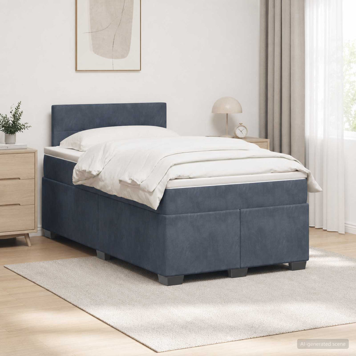 Sommier À Lattes De Lit Et Matelas Velours