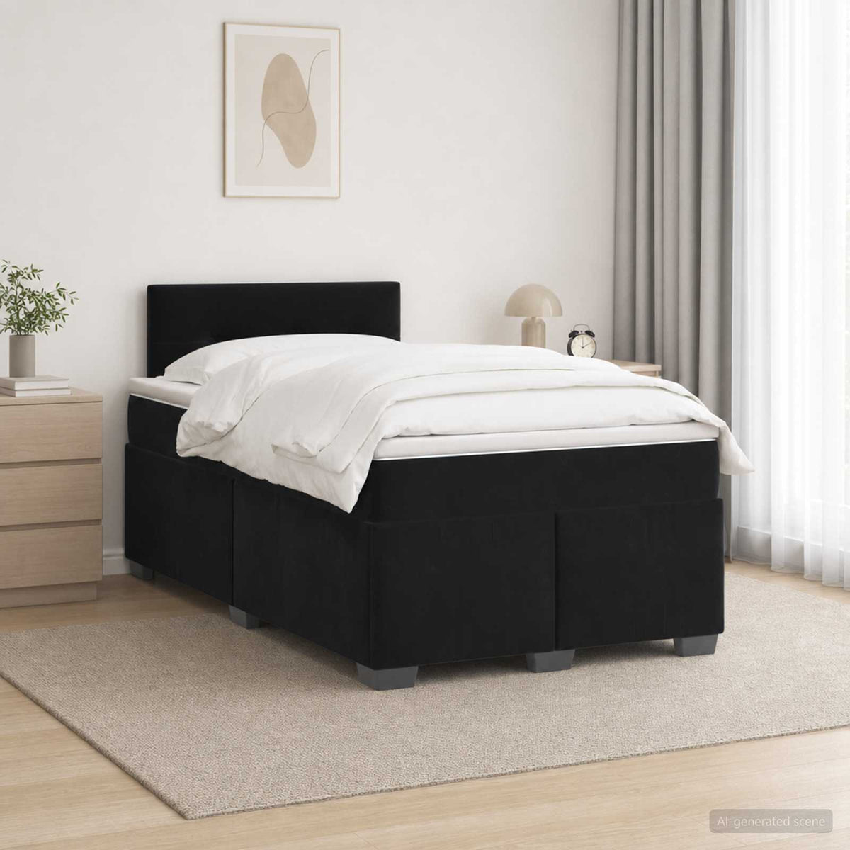 Sommier À Lattes De Lit Et Matelas Velours