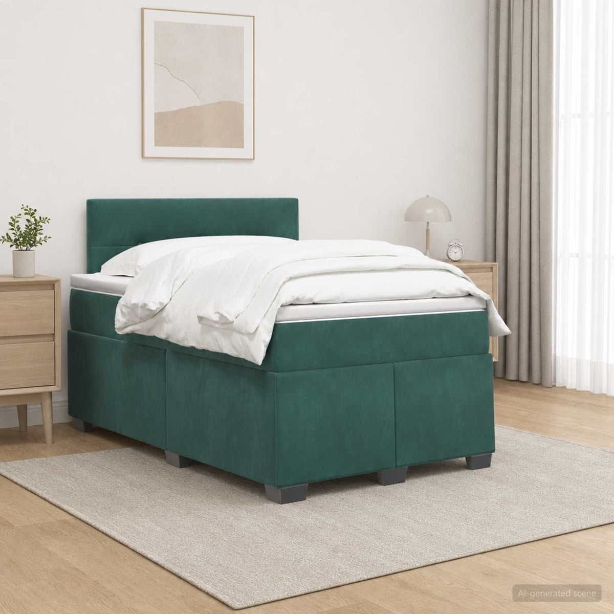 Sommier À Lattes De Lit Et Matelas Velours