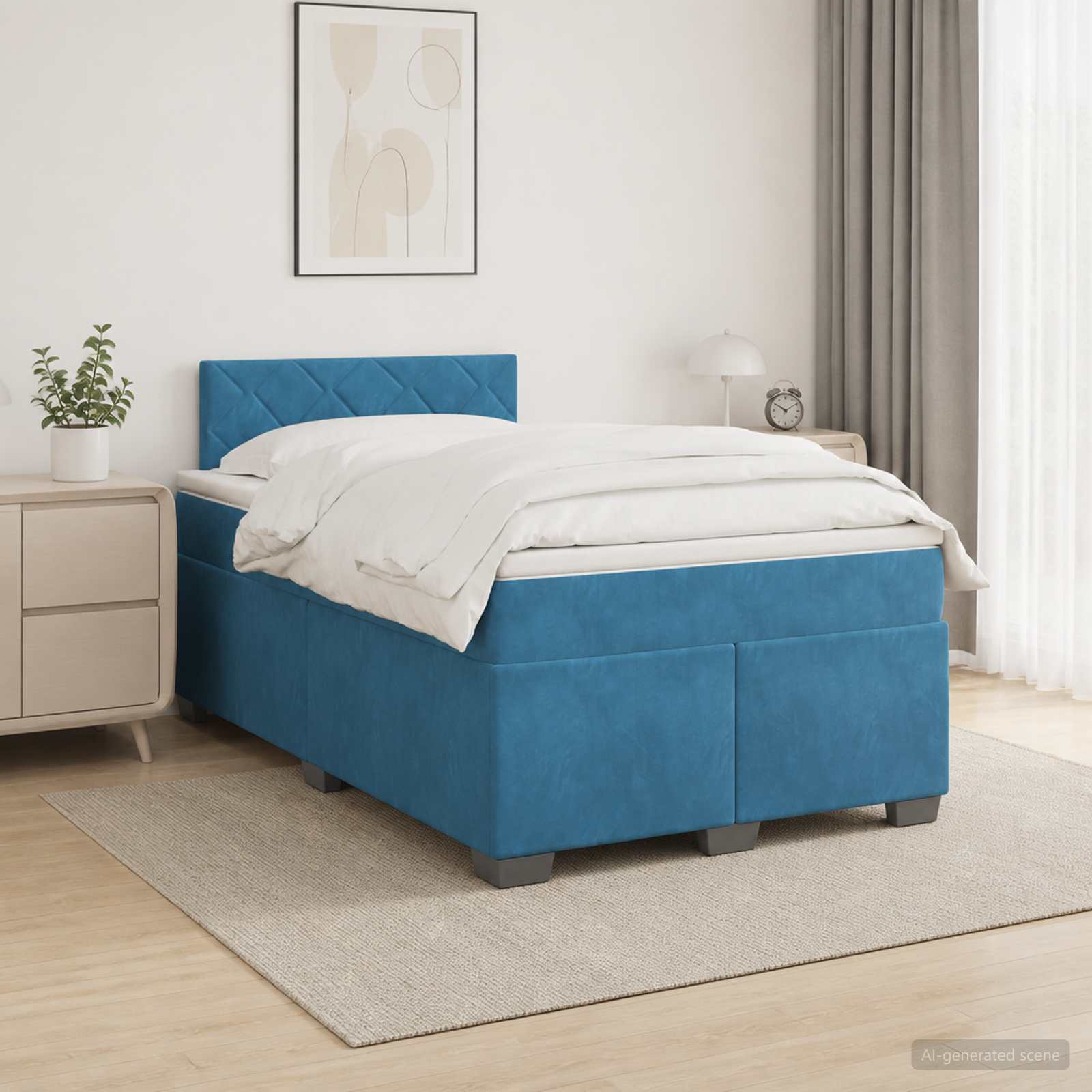 Sommier À Lattes De Lit Et Matelas Velours