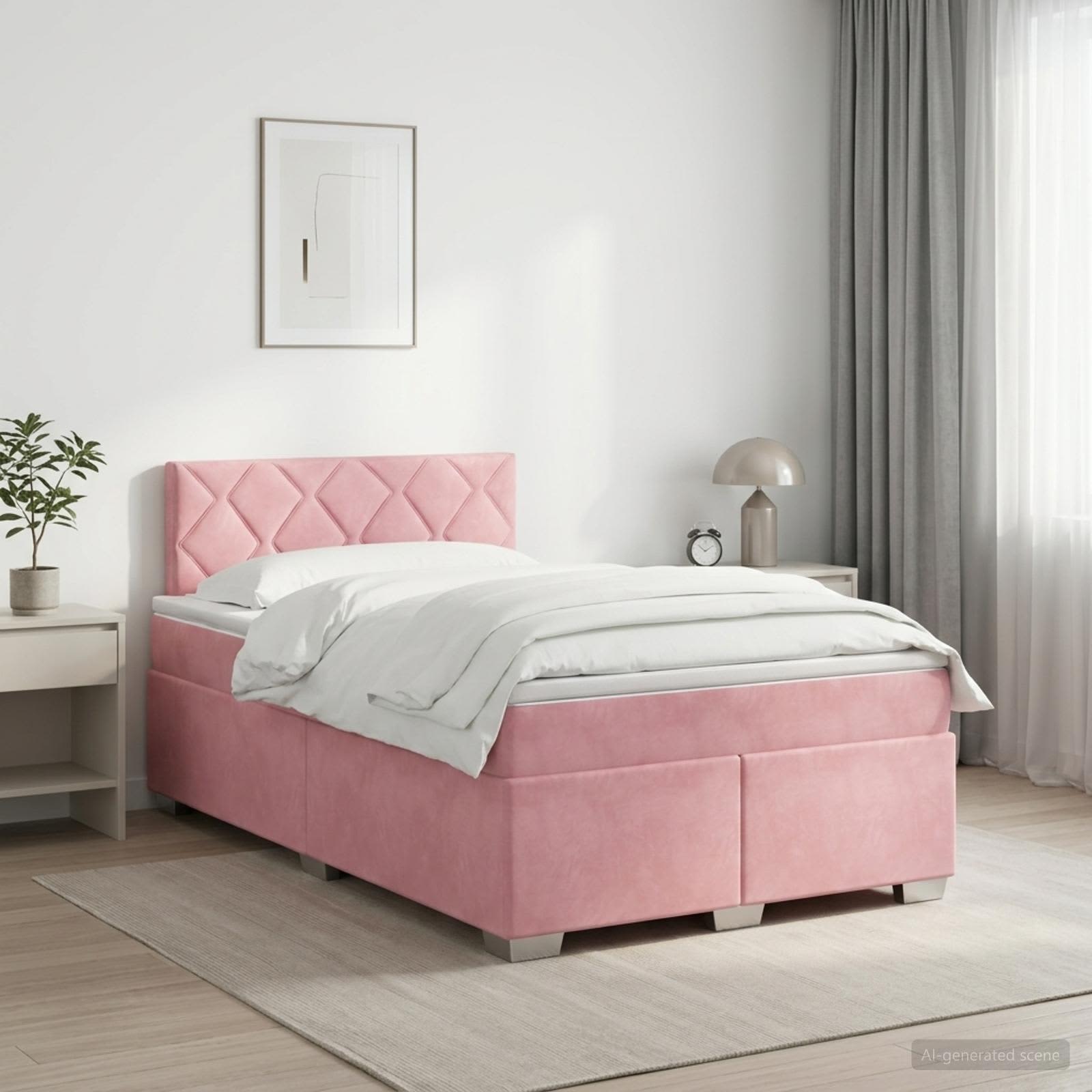 Sommier À Lattes De Lit Et Matelas Velours