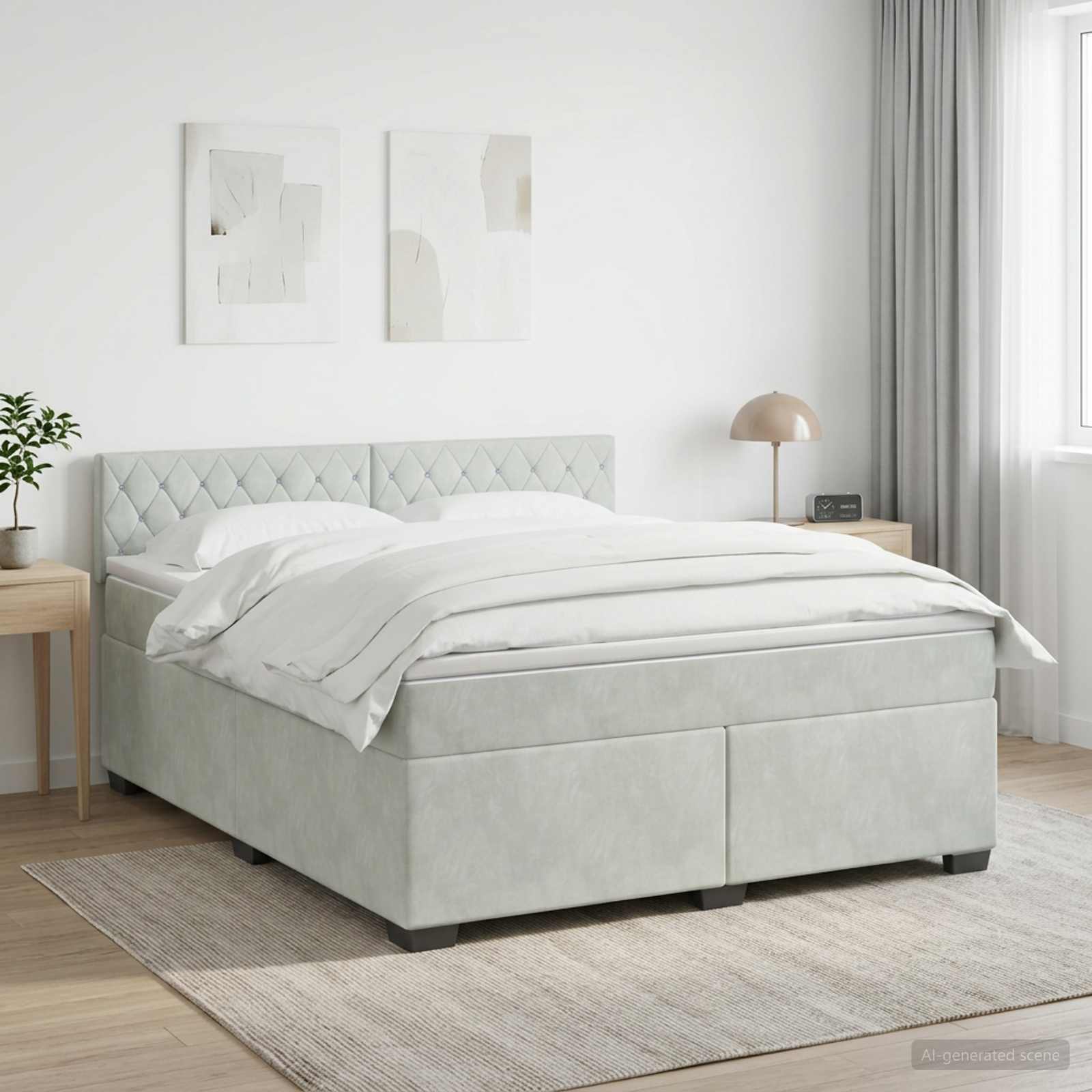 Sommier À Lattes De Lit Et Matelas Velours