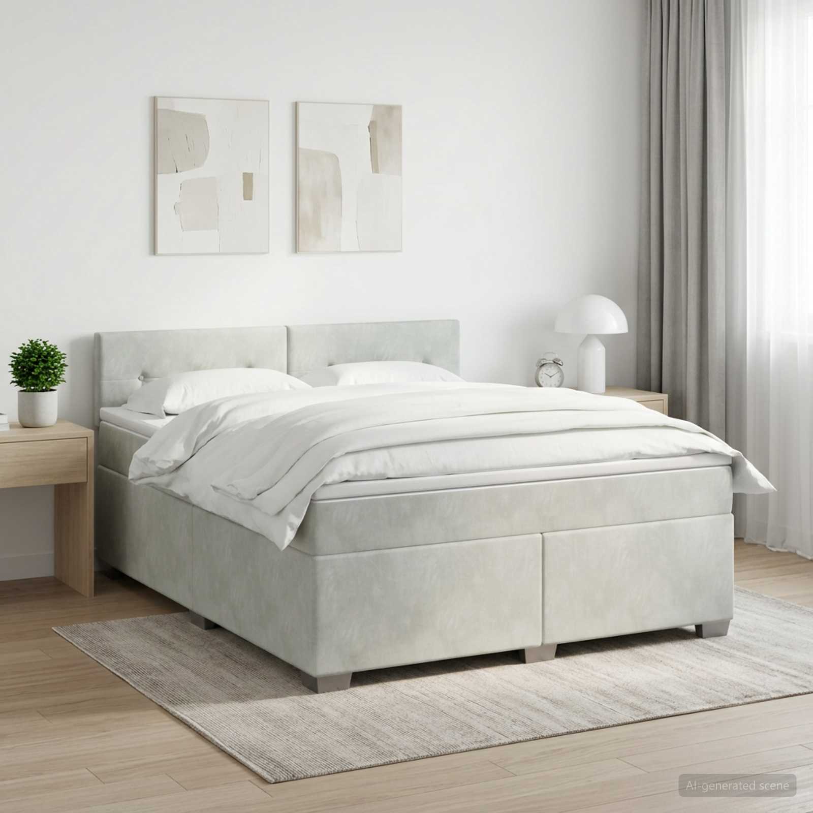 Sommier À Lattes De Lit Et Matelas Velours
