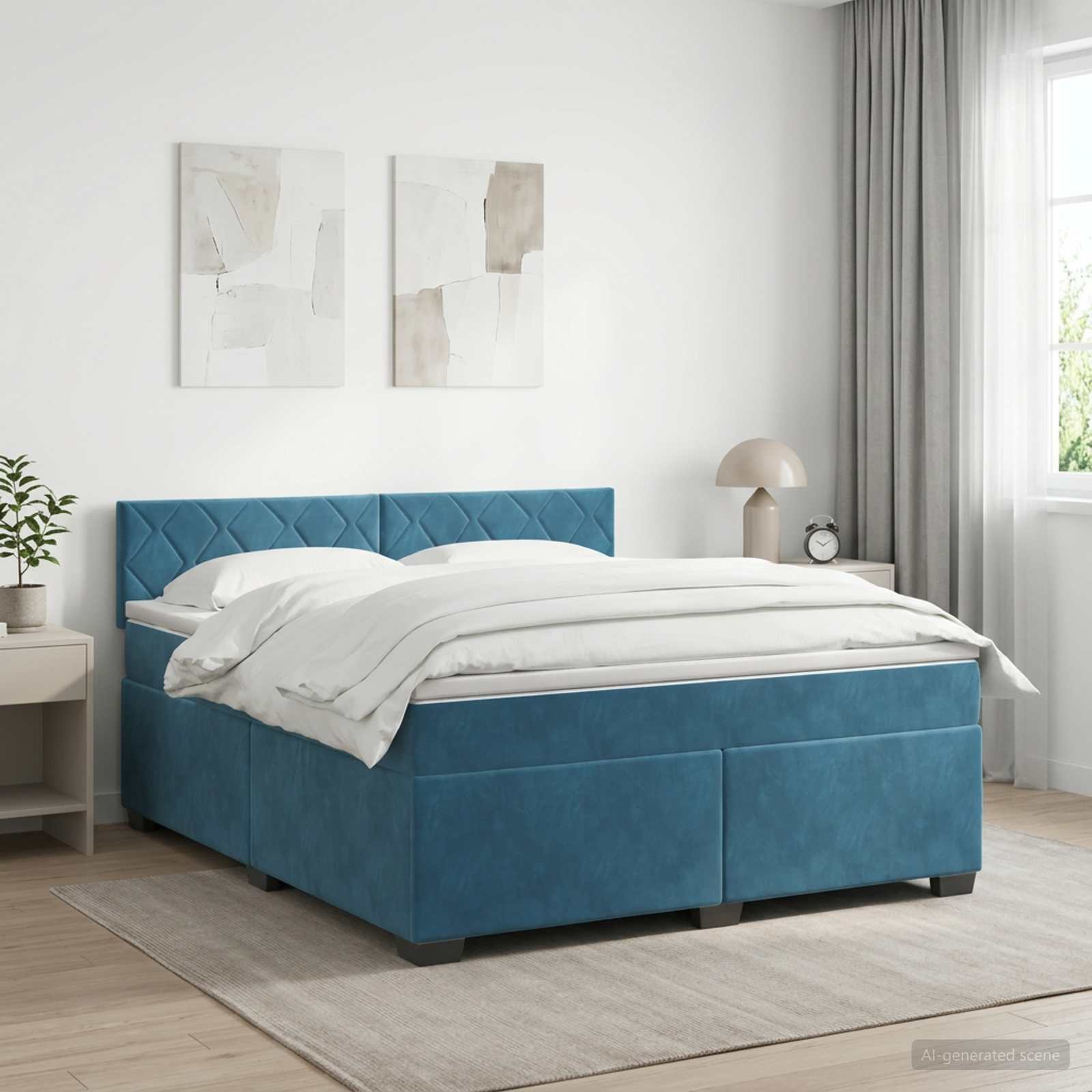 Sommier À Lattes De Lit Et Matelas Velours
