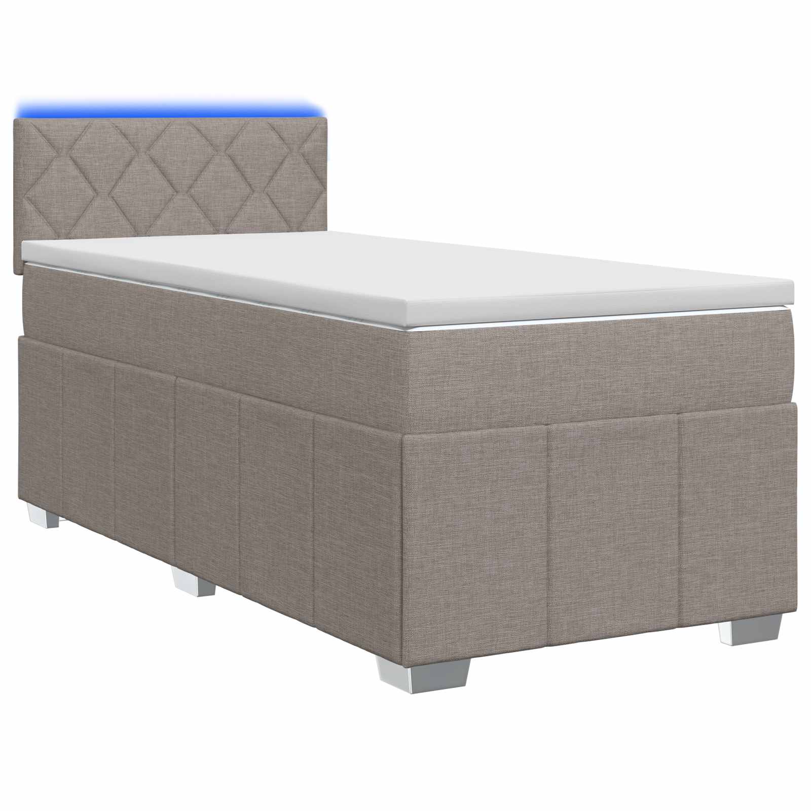 Lit Boxspring Avec Matelas Tissu