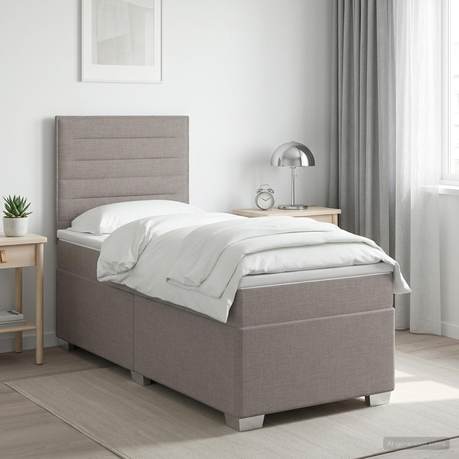Sommier À Lattes De Lit Avec Matelas Tissu
