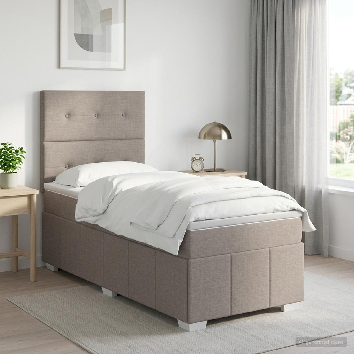 Sommier À Lattes De Lit Avec Matelas Tissu