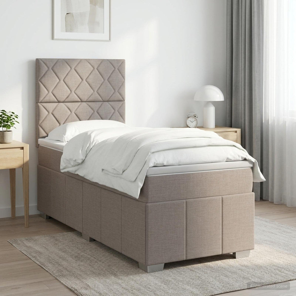 Sommier À Lattes De Lit Avec Matelas Tissu