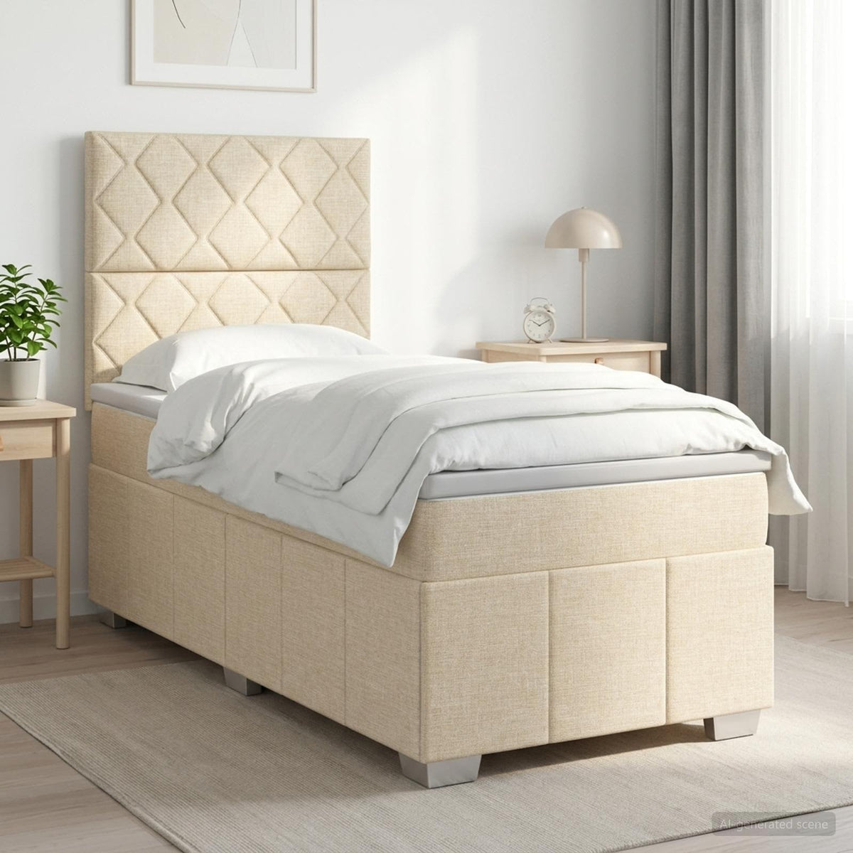 Sommier À Lattes De Lit Avec Matelas Tissu