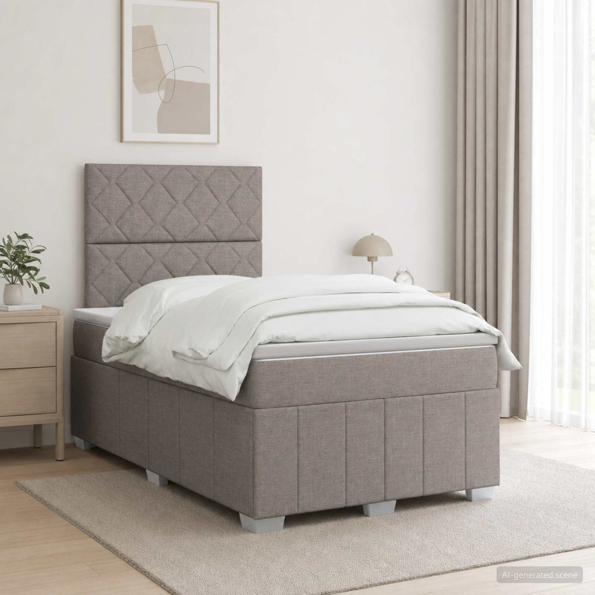 Sommier À Lattes De Lit Avec Matelas Tissu