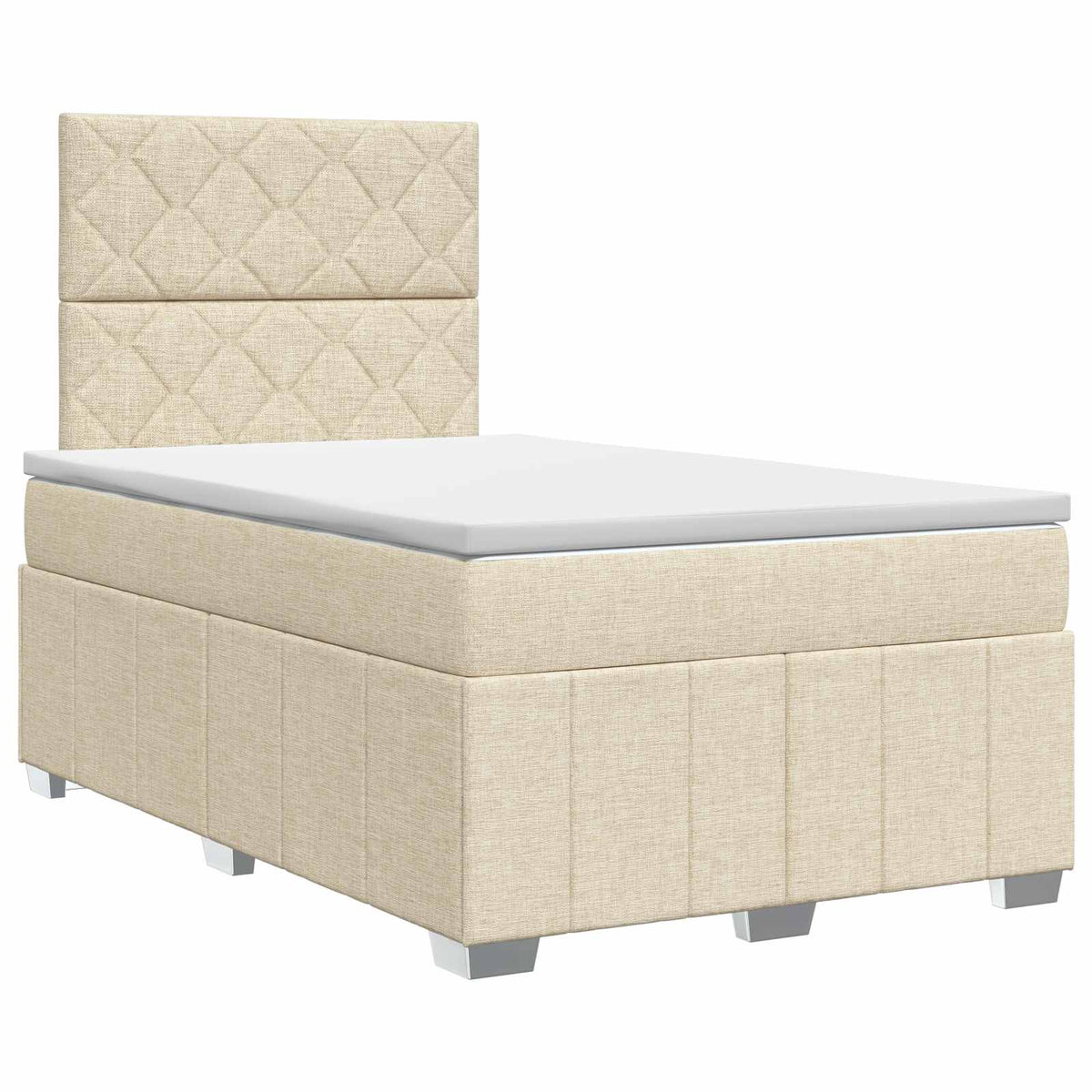 Sommier À Lattes De Lit Avec Matelas Tissu