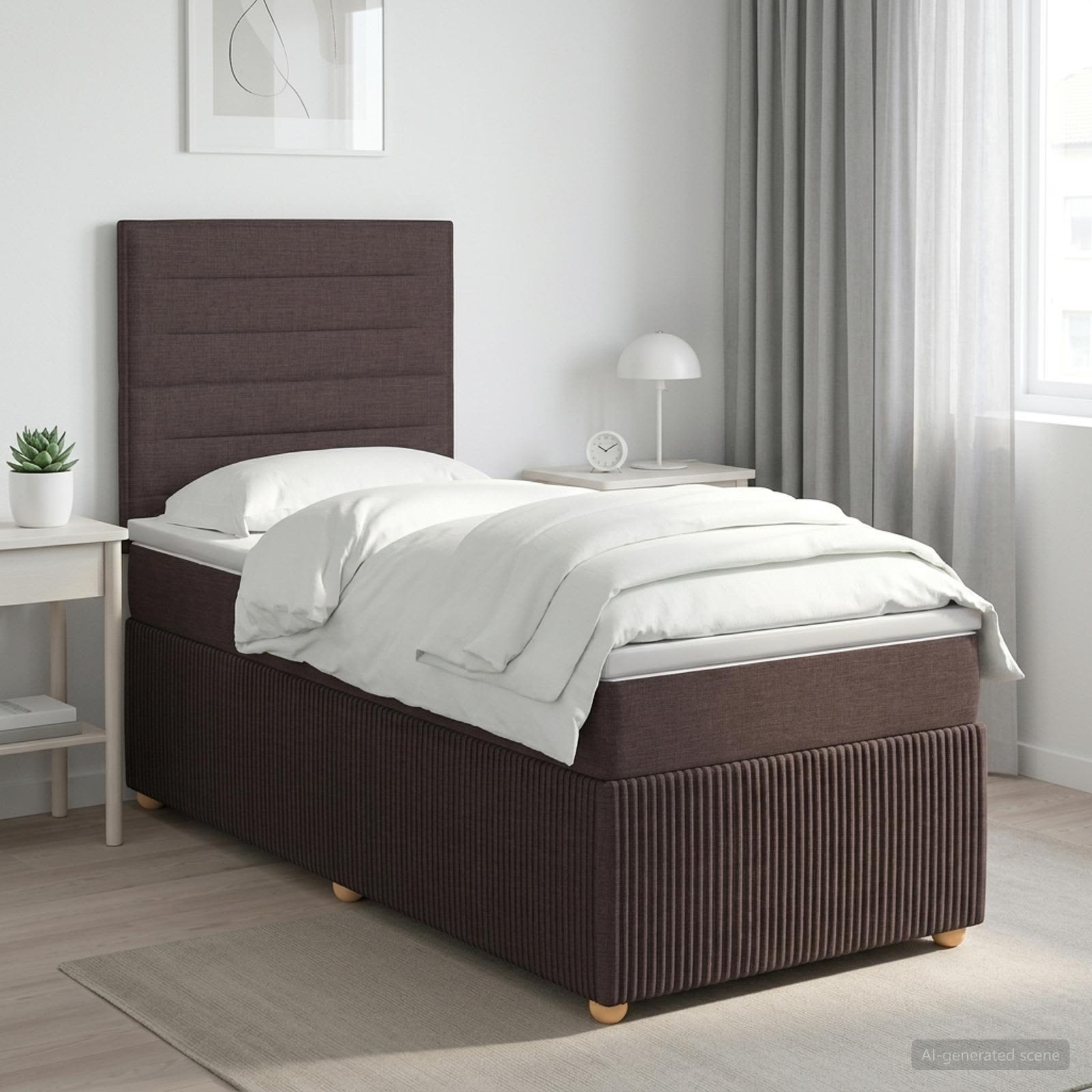 Lit Boxspring Avec Matelas Tissu