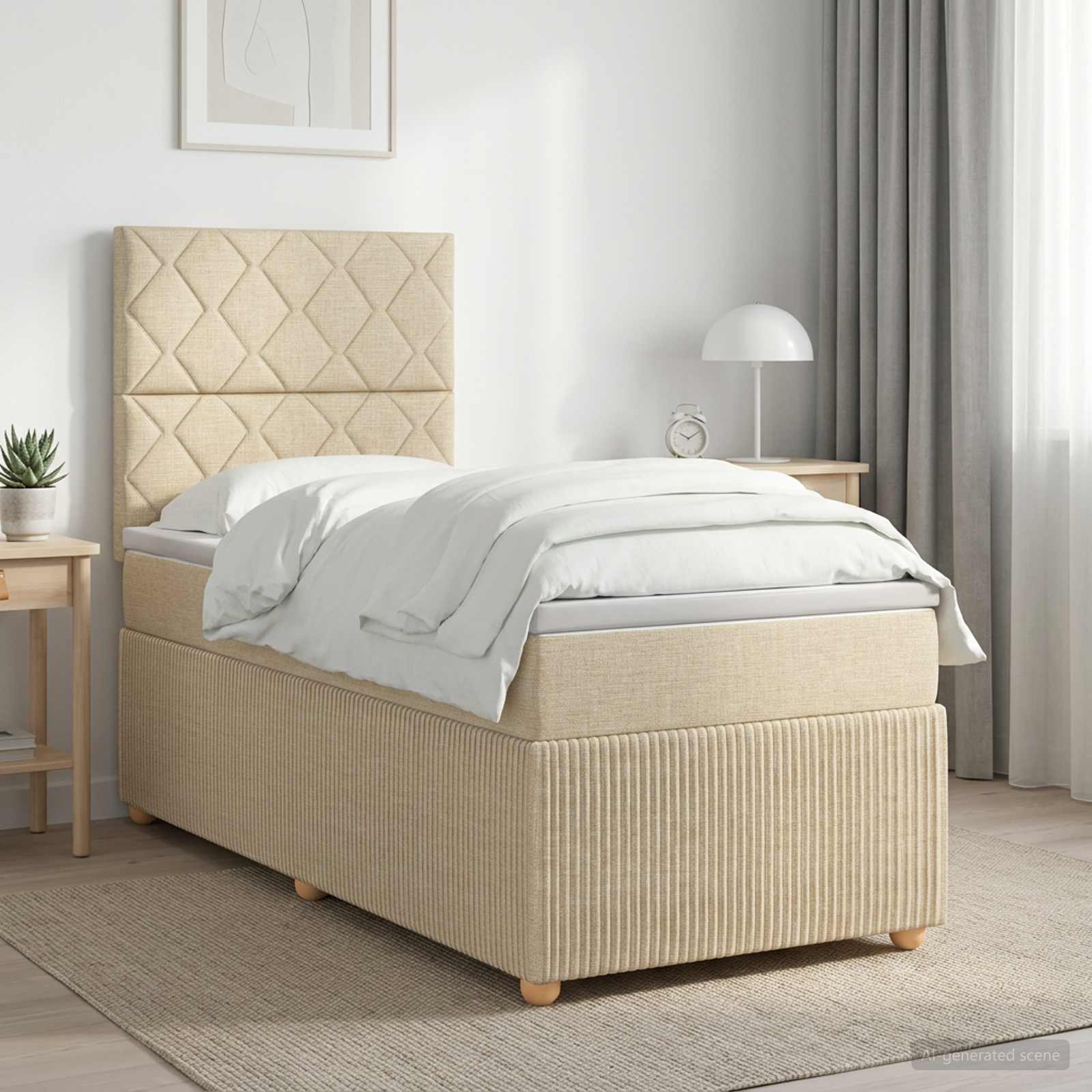 Sommier À Lattes De Lit Avec Matelas Tissu