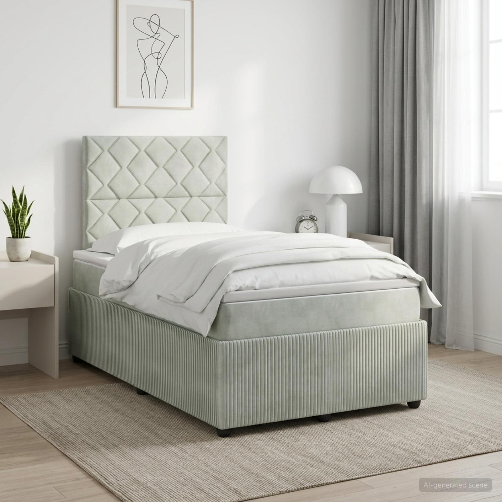 Lit Boxspring Avec Matelas Velours