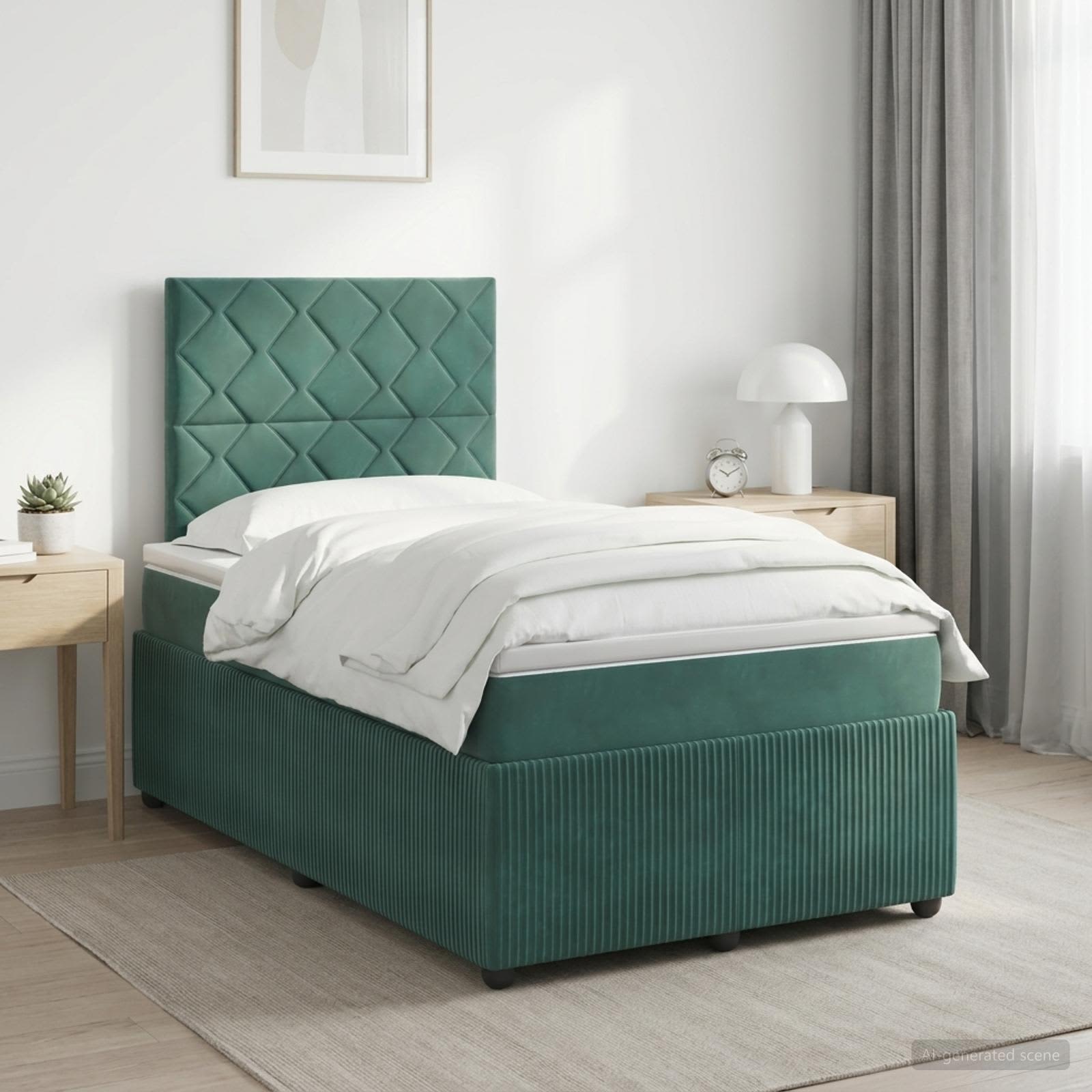 Lit Boxspring Avec Matelas Velours