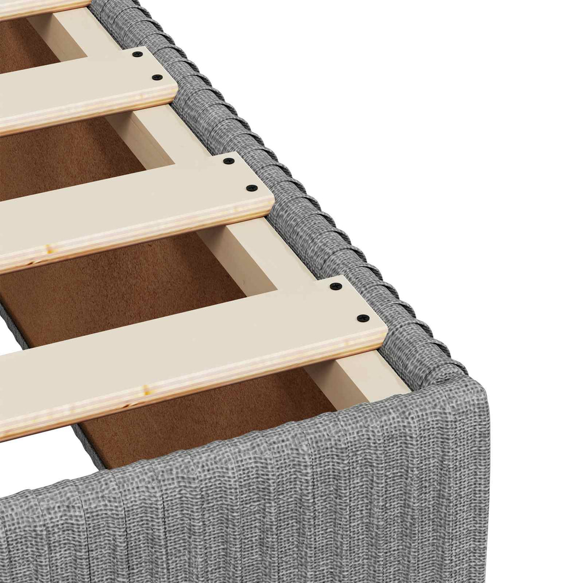 Lit Boxspring Led Avec Matelas Gris Clair 120 X 200 Cm Tissu