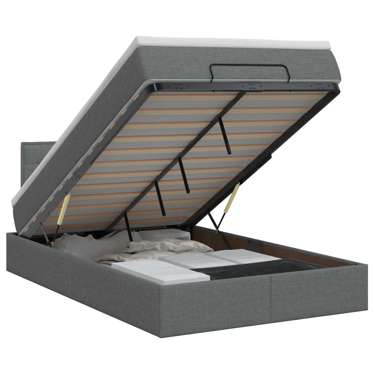Lit Ottoman Avec Matelas Tissu