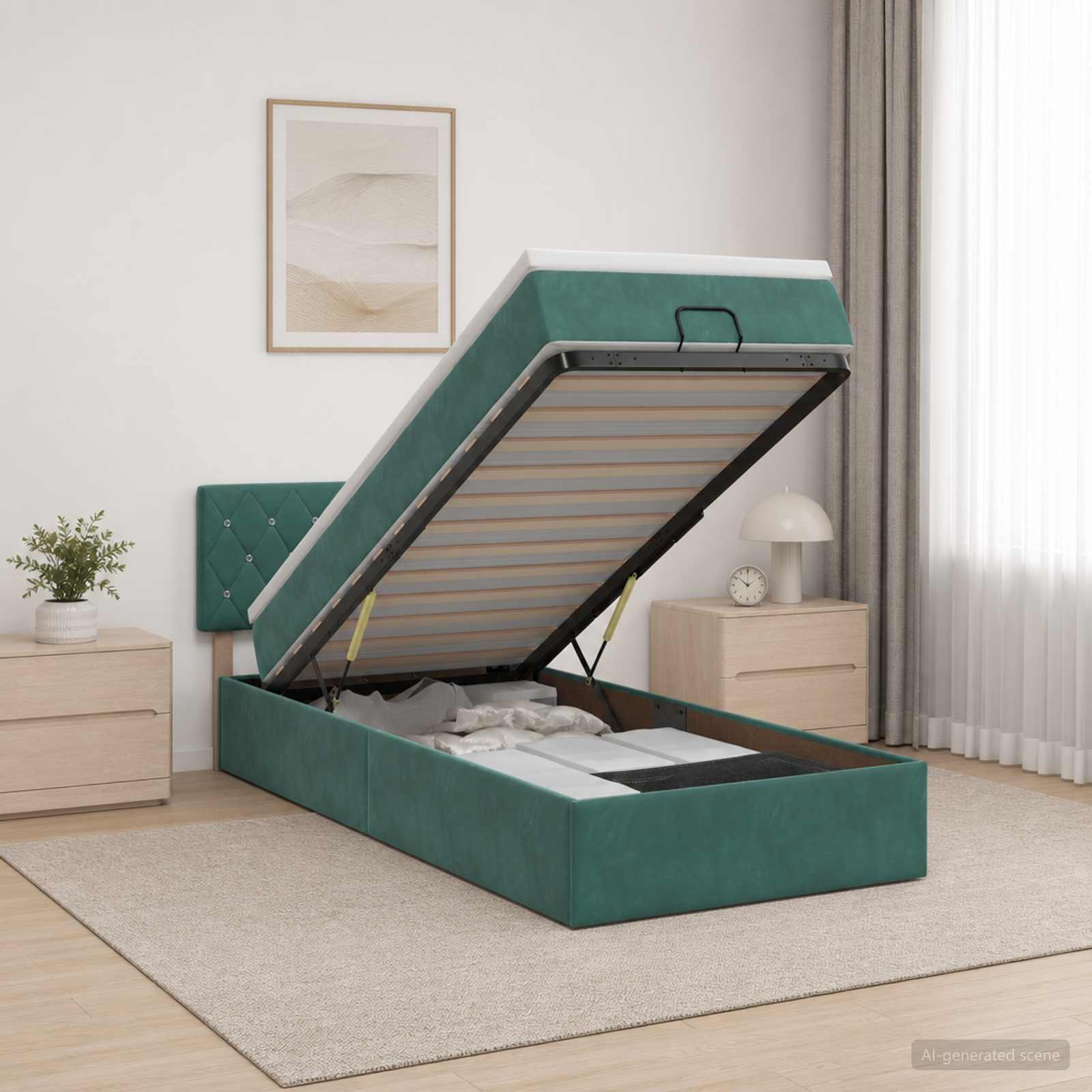 Lit Ottoman Avec Matelas Velours