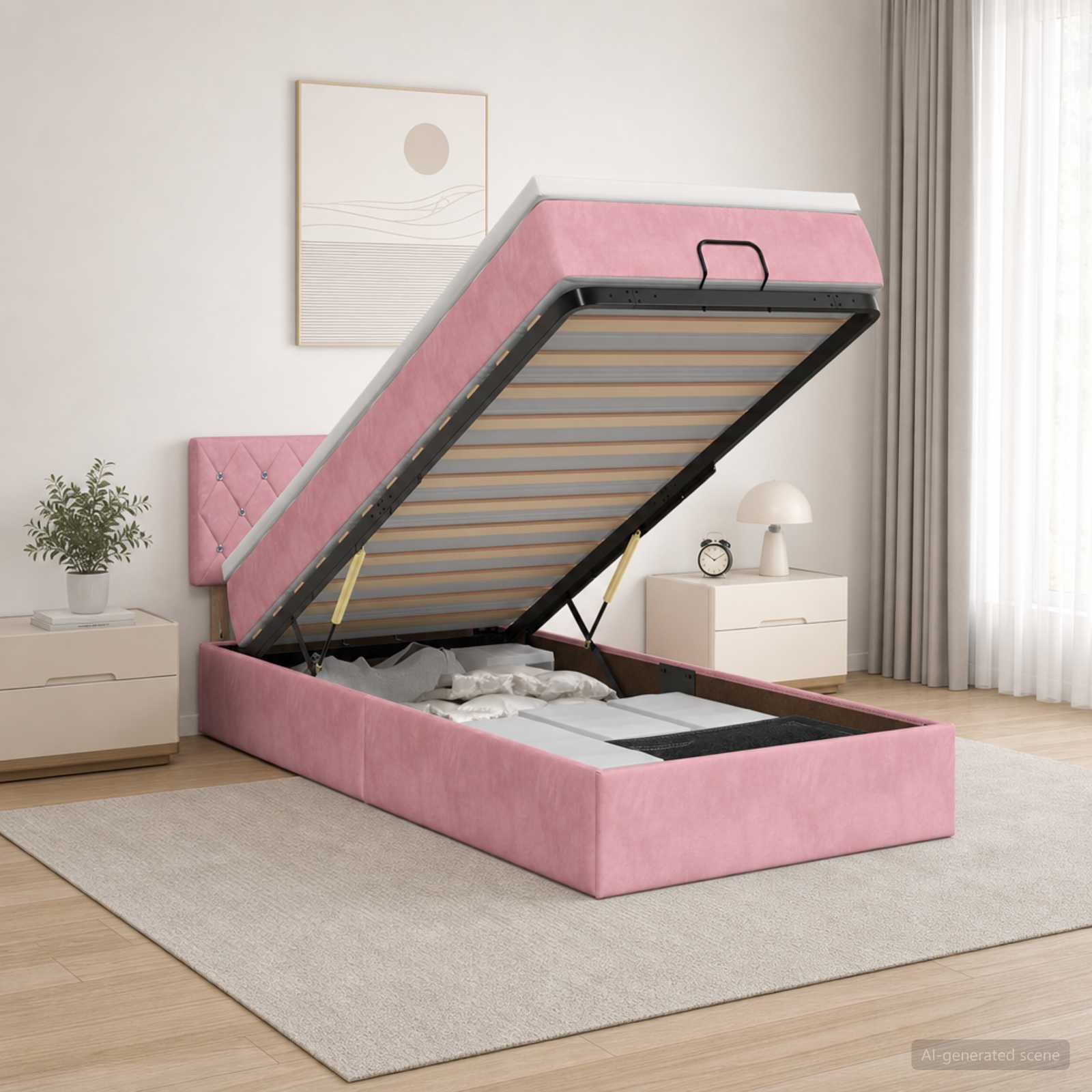 Lit Ottoman Avec Matelas Velours