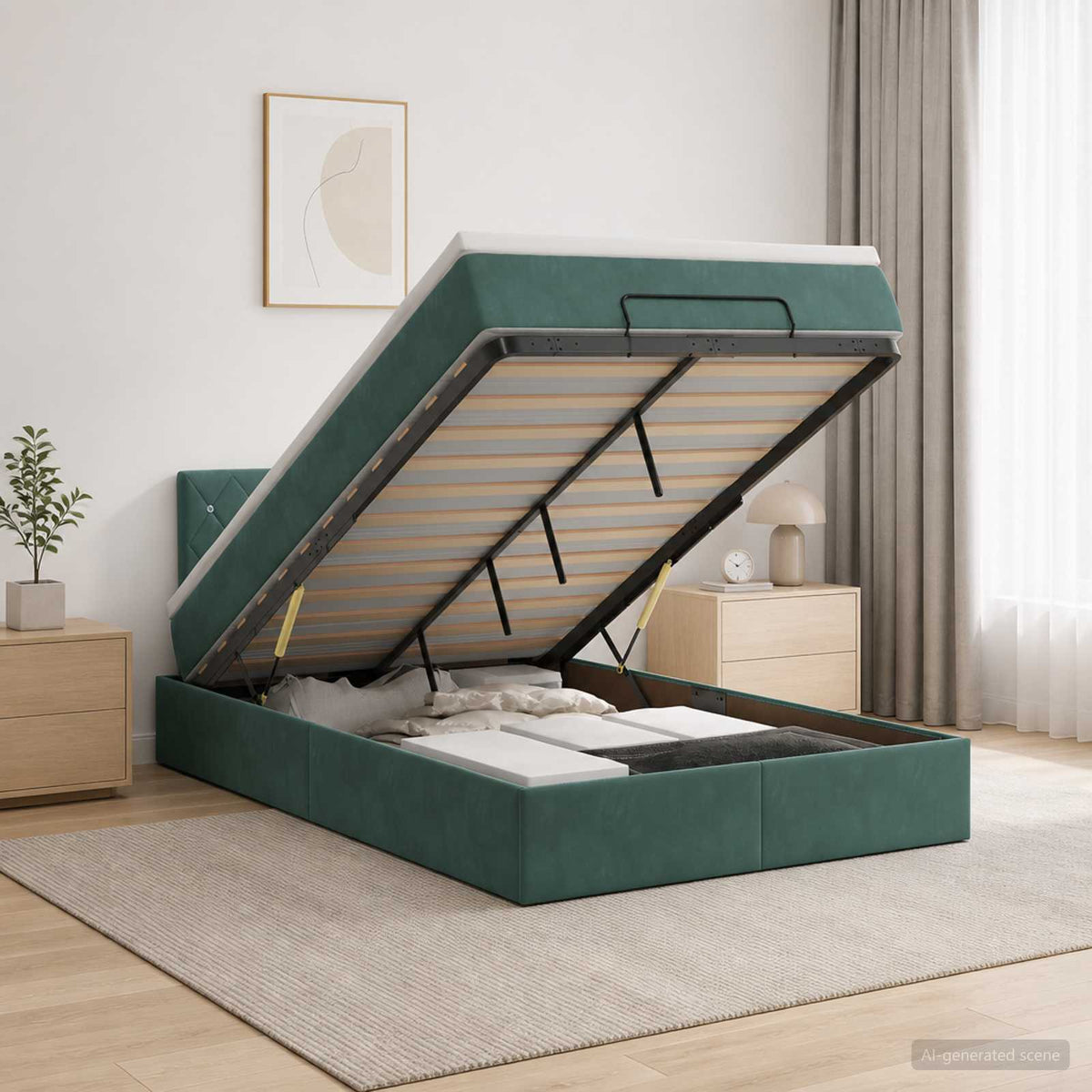Lit Ottoman Avec Matelas Velours