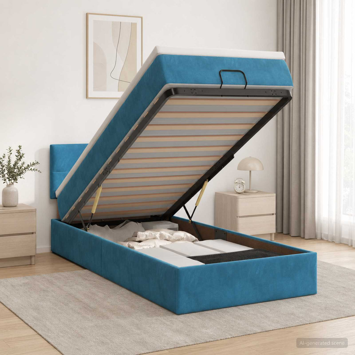 Lit Ottoman Avec Matelas Velours