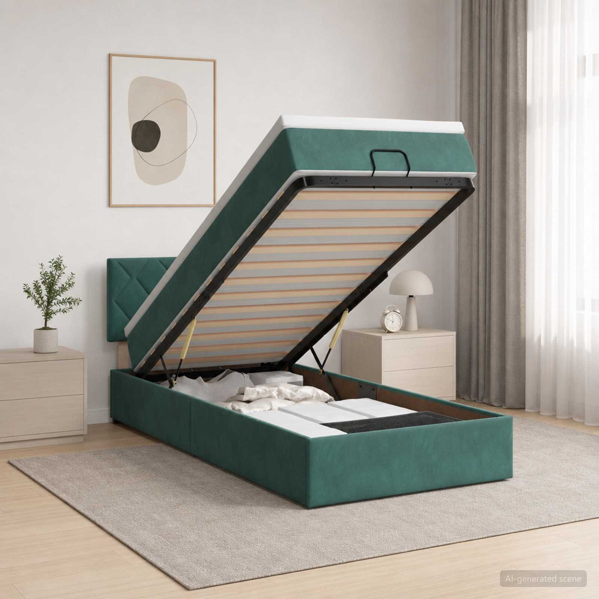 Lit Ottoman Avec Matelas Velours