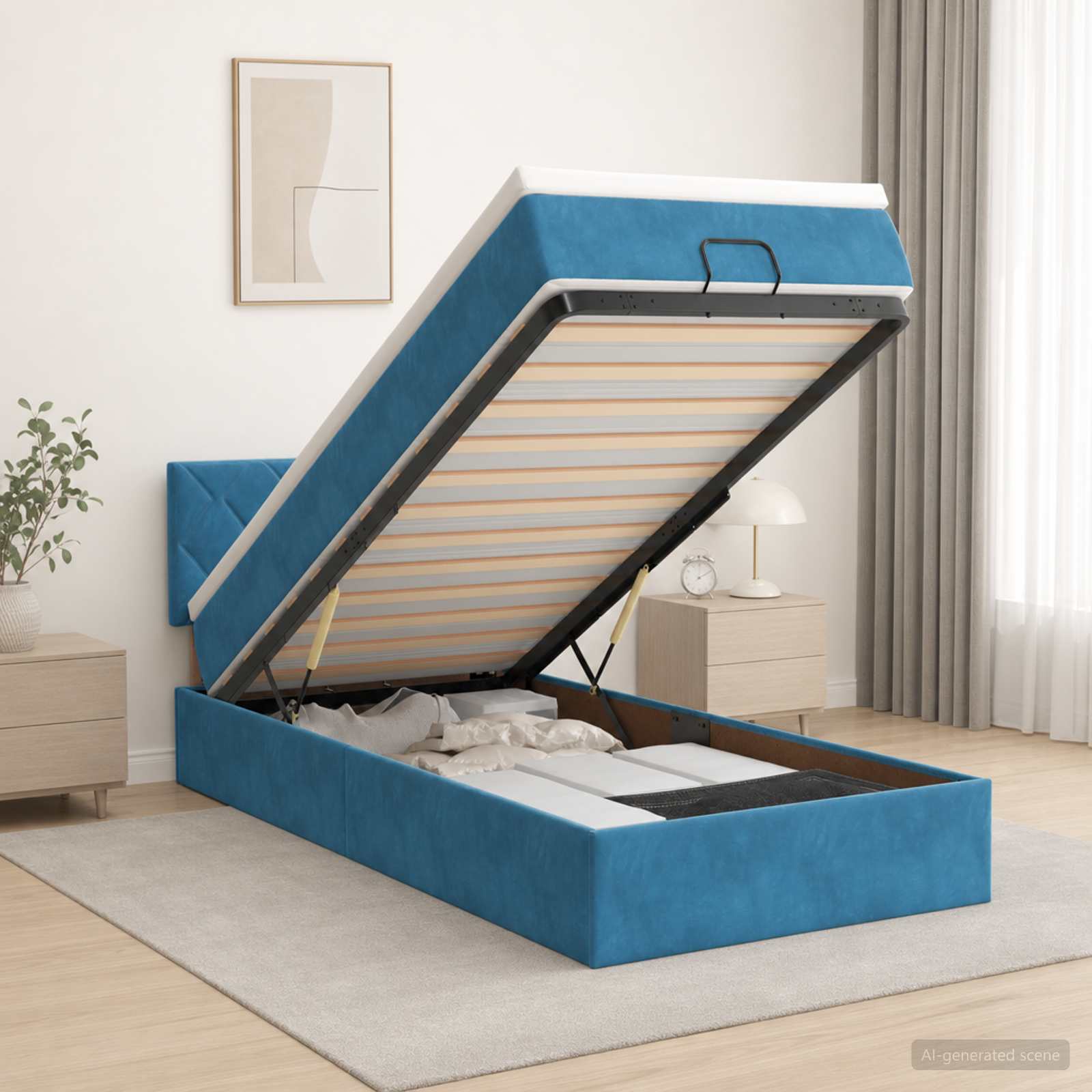 Lit Ottoman Avec Matelas Velours