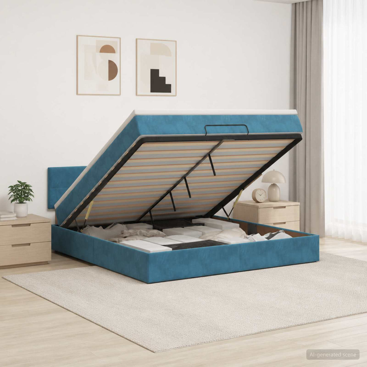 Lit Ottoman Avec Matelas Velours