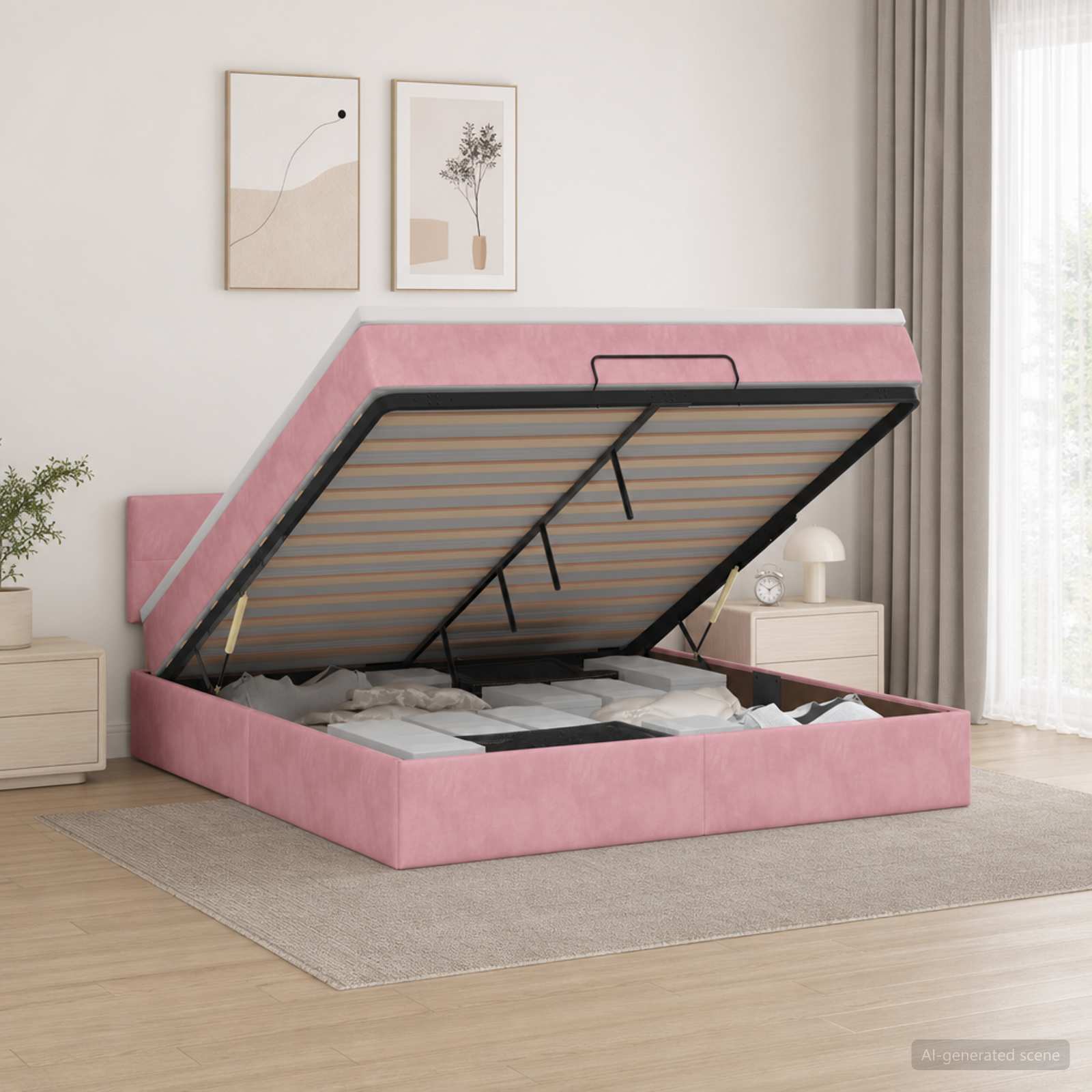 Lit Ottoman Avec Matelas Velours