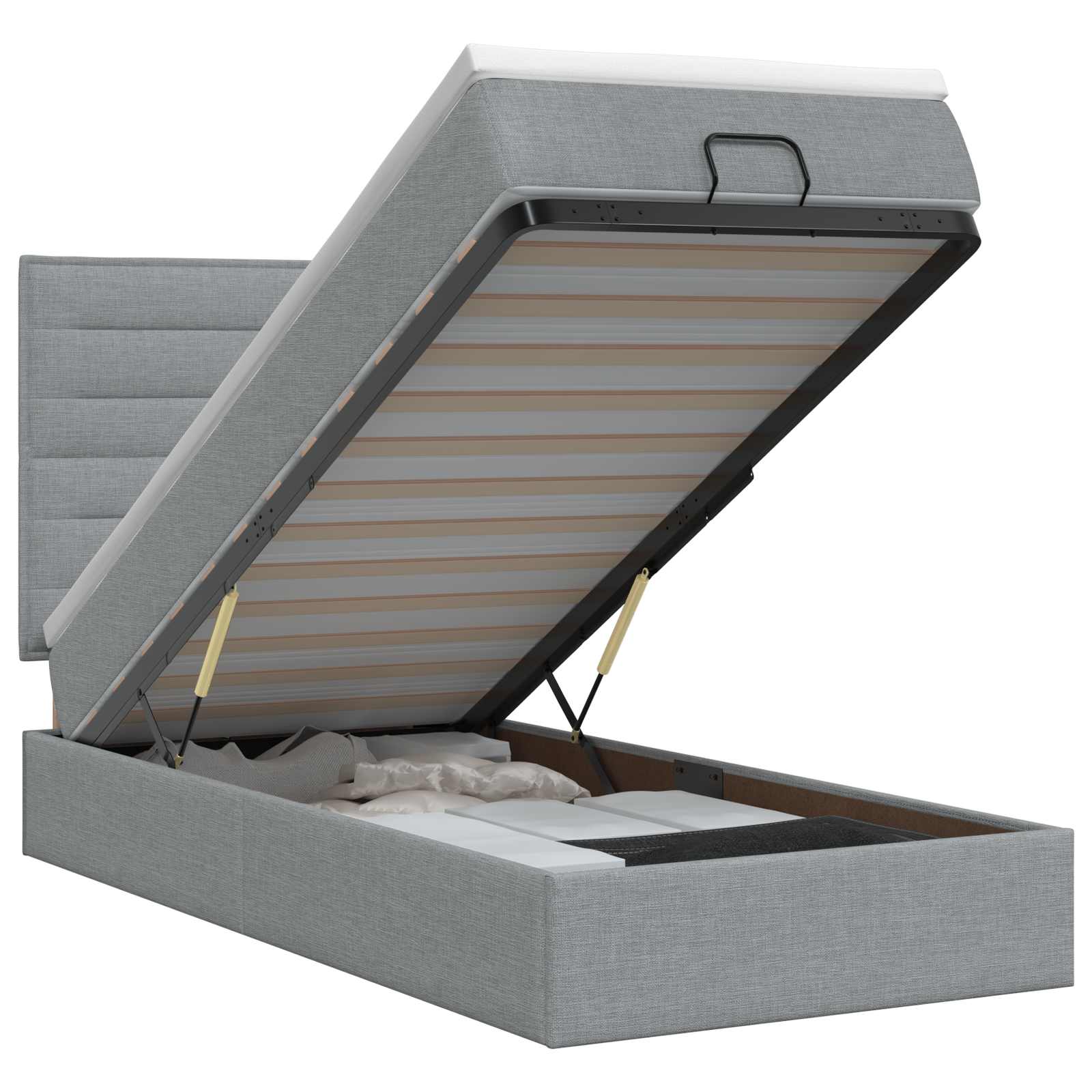 Lit Ottoman Avec Matelas Tissu