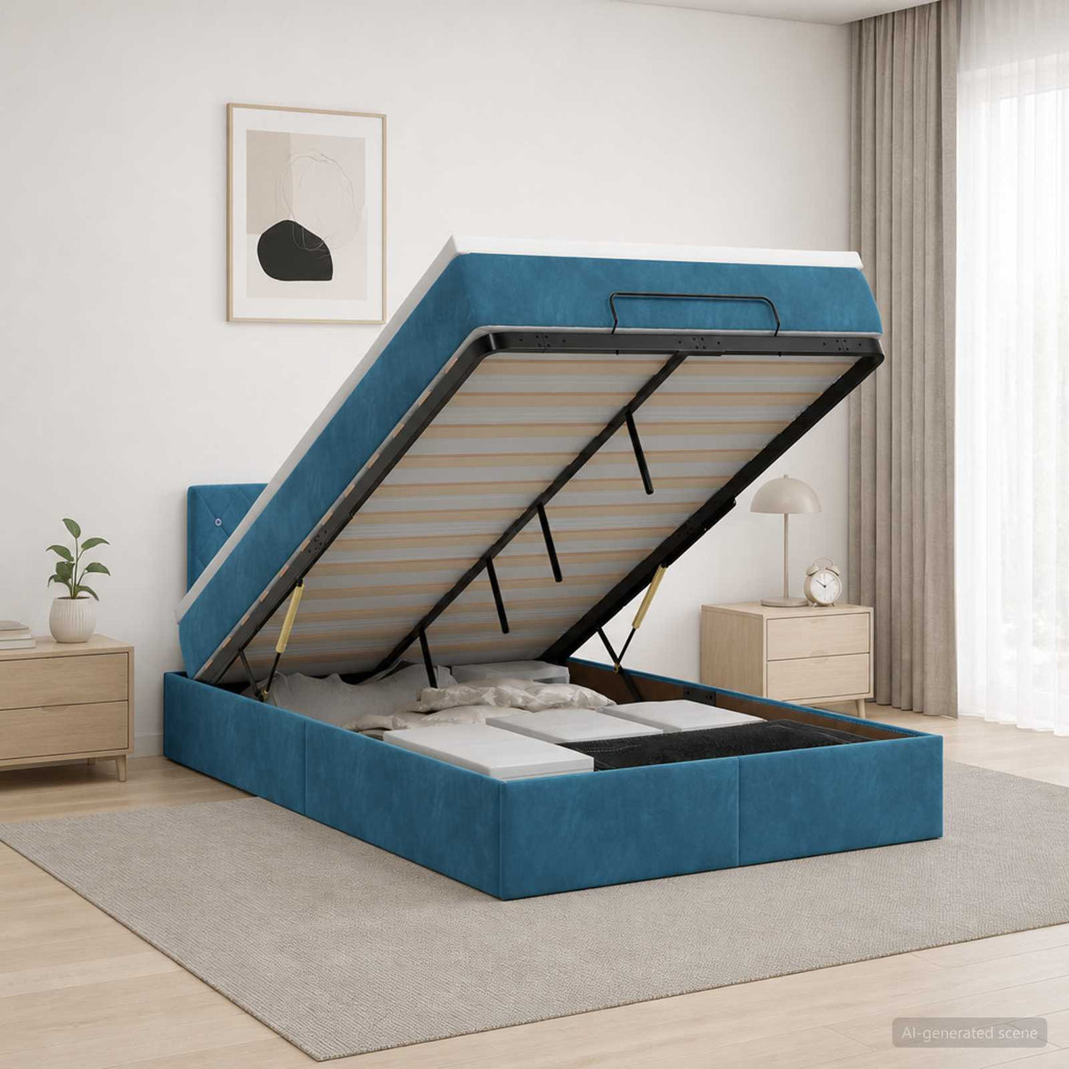 Lit Ottoman Avec Matelas Velours