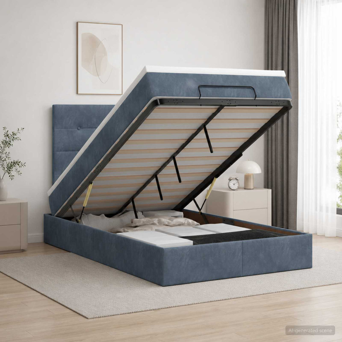 Lit Ottoman Avec Matelas Velours