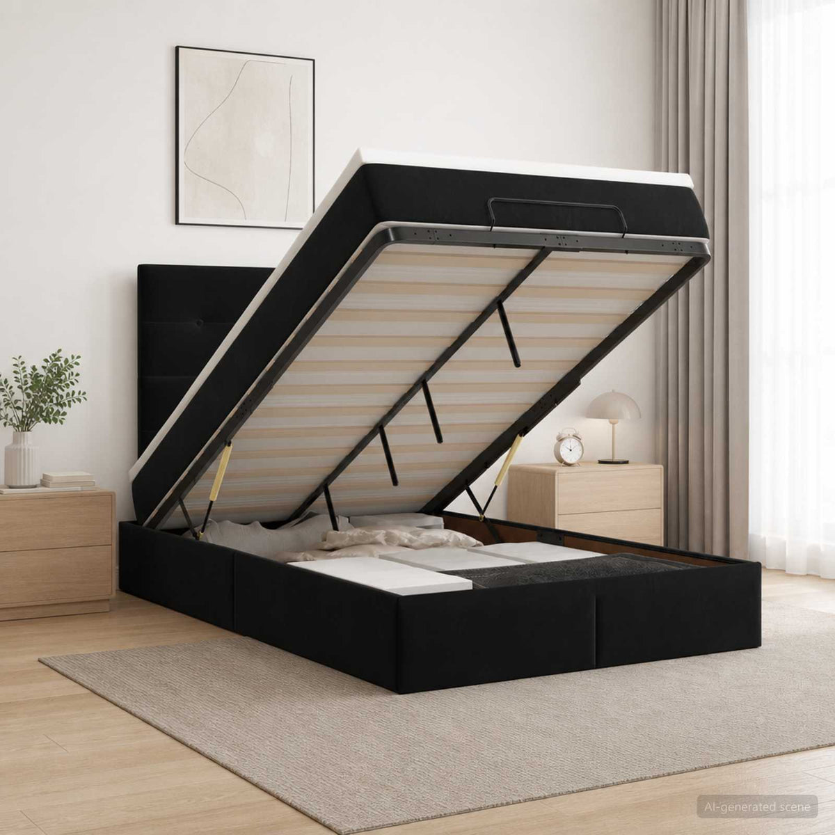 Lit Ottoman Avec Matelas Velours