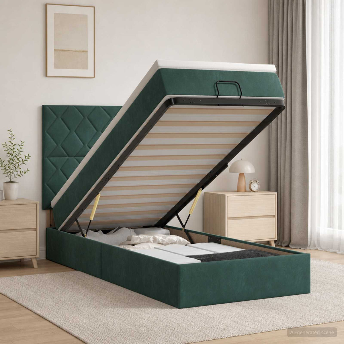 Lit Ottoman Avec Matelas Velours