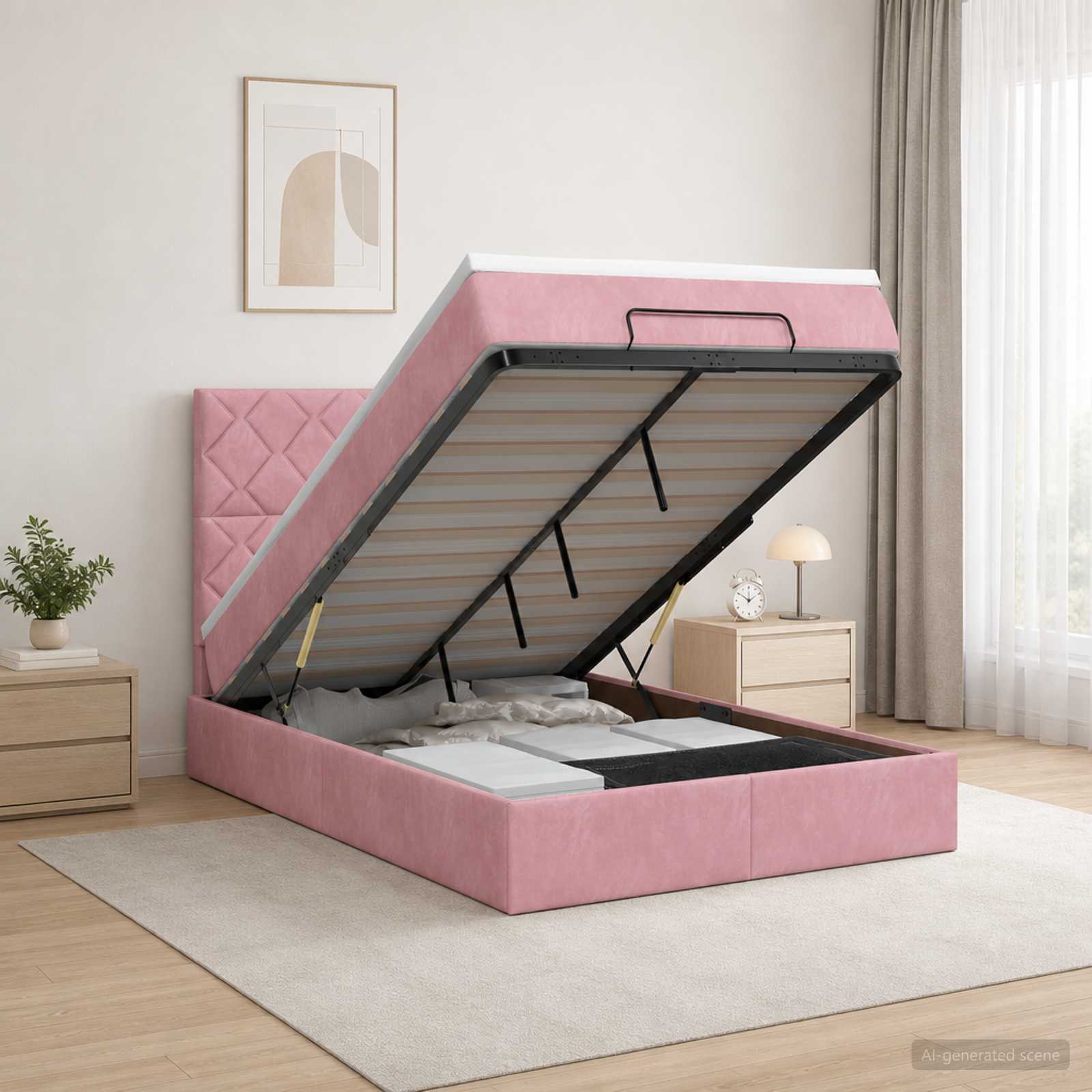 Lit Ottoman Avec Matelas Velours