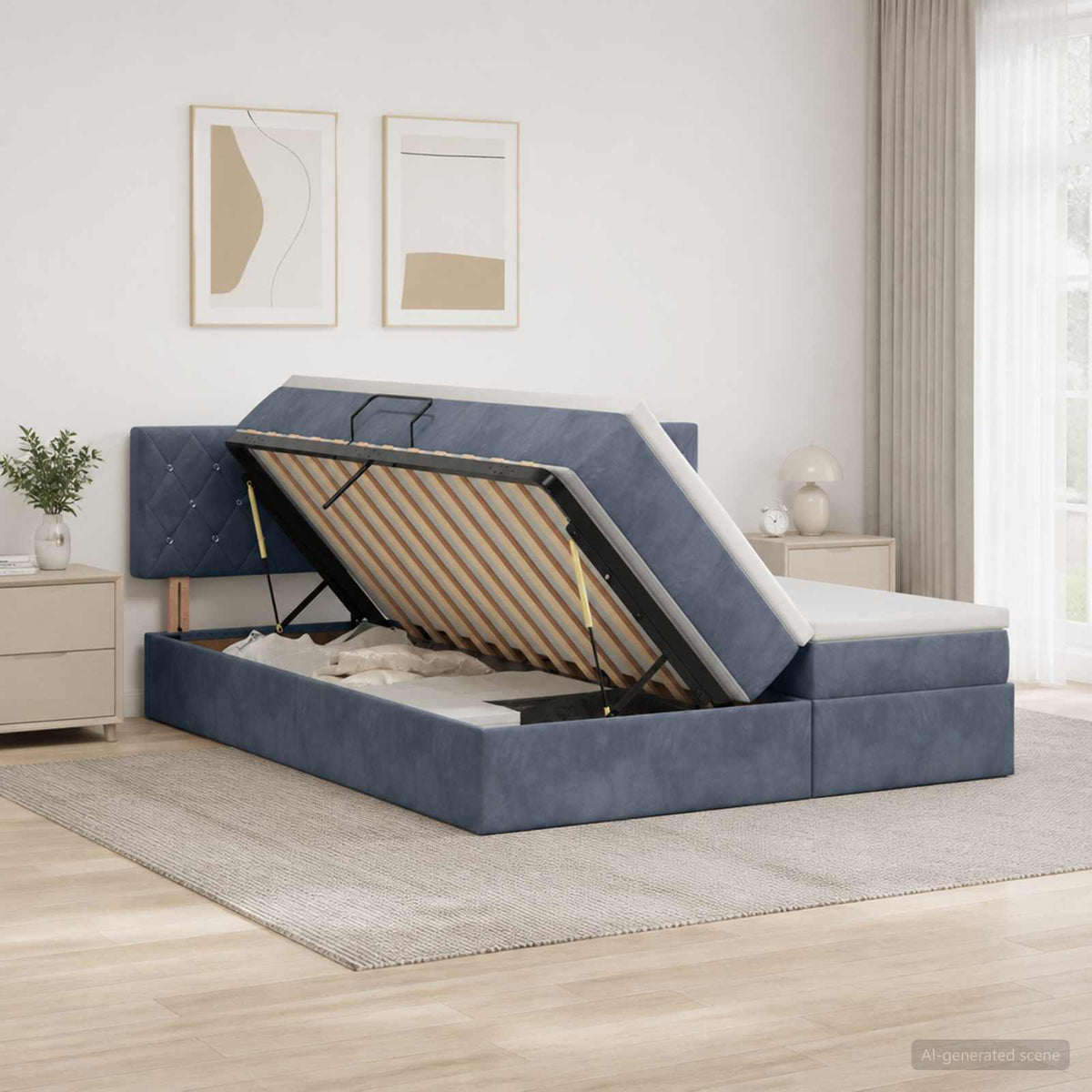 Lit De Rangement Avec Tête De Lit 2 Pc